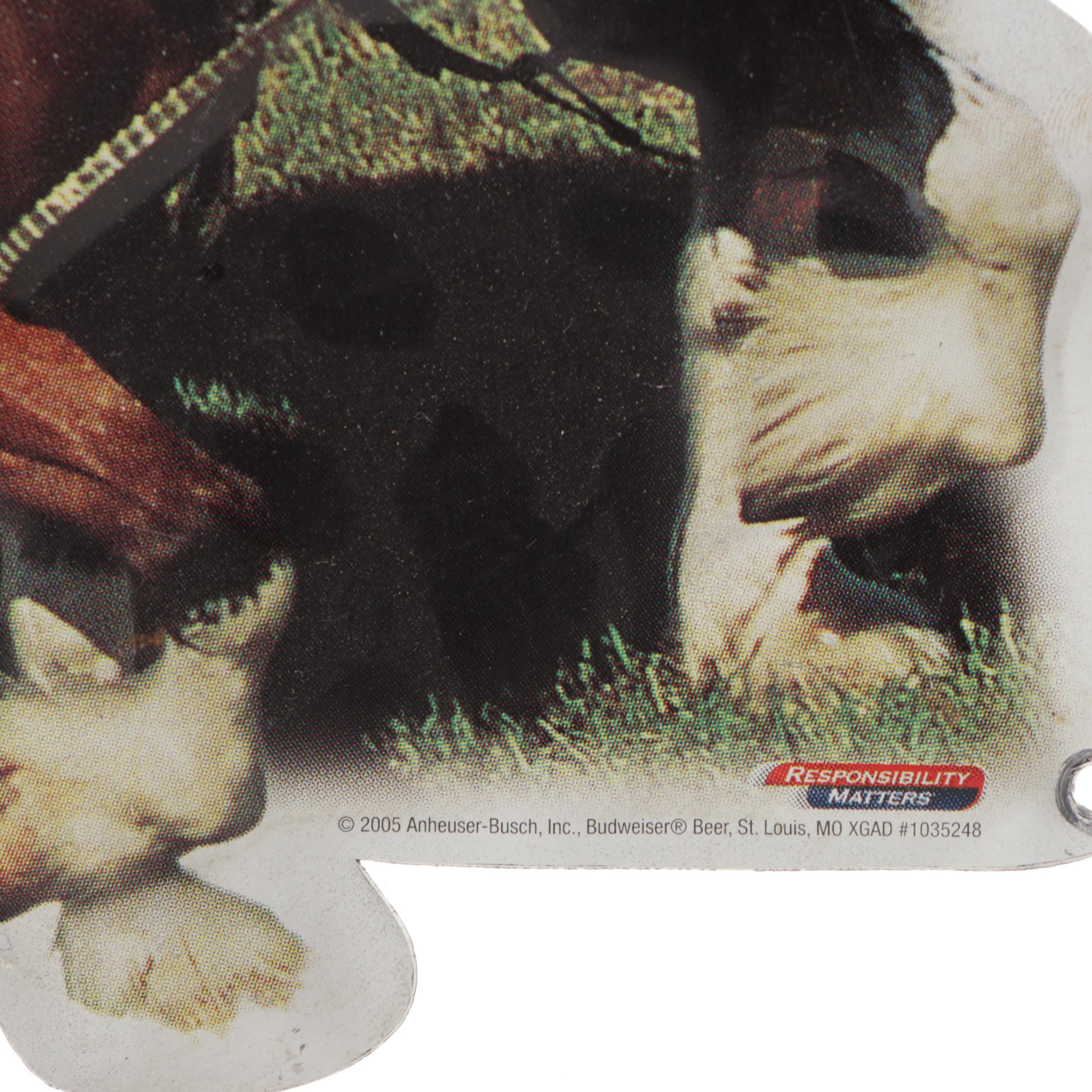 Budweiser Beer Clydesdales Tin Litho Advertising Sign, 2005