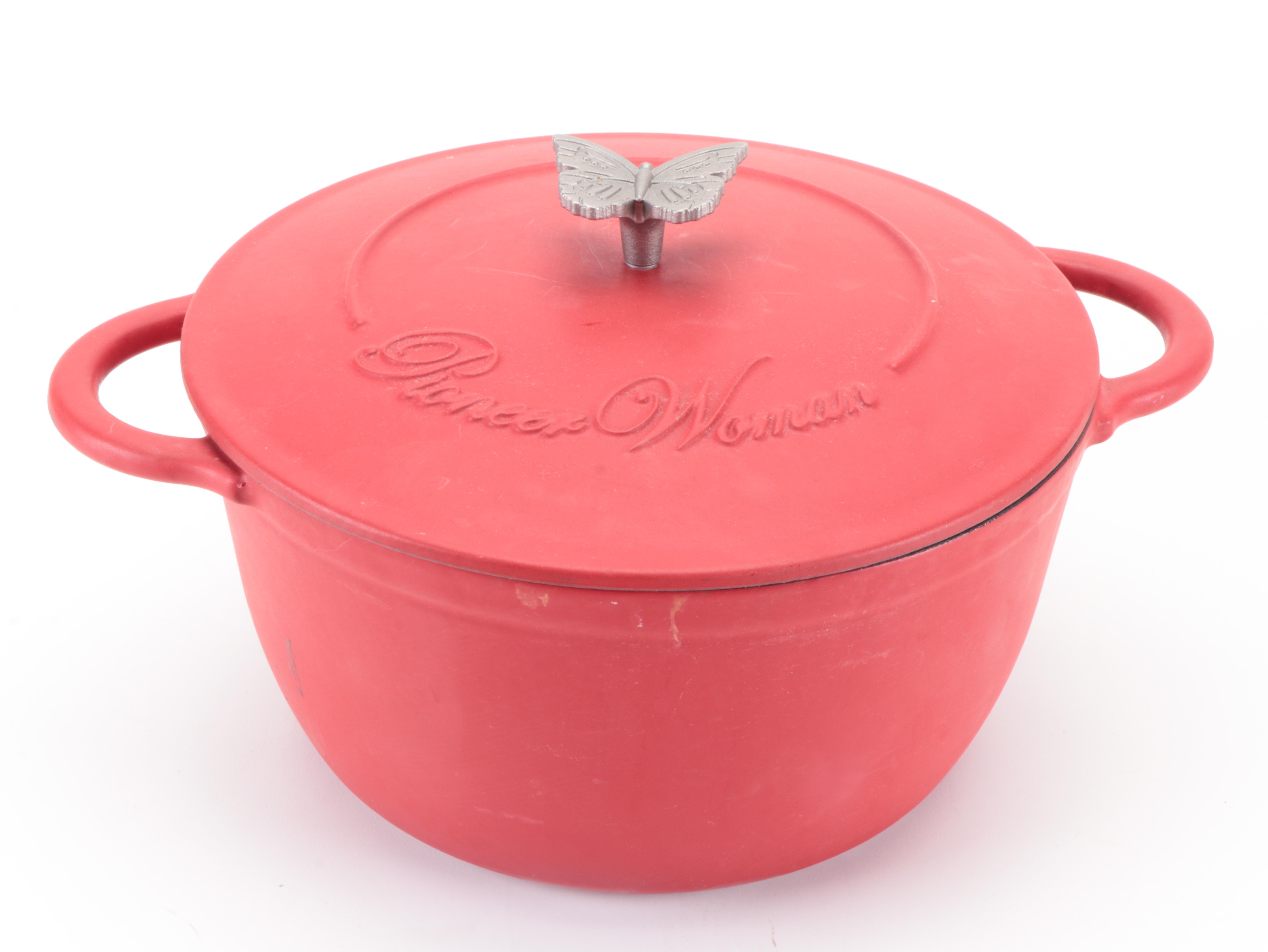 Pioneer Woman Cast Iron Dutch Oven with Other Skillet, Griddle, and More