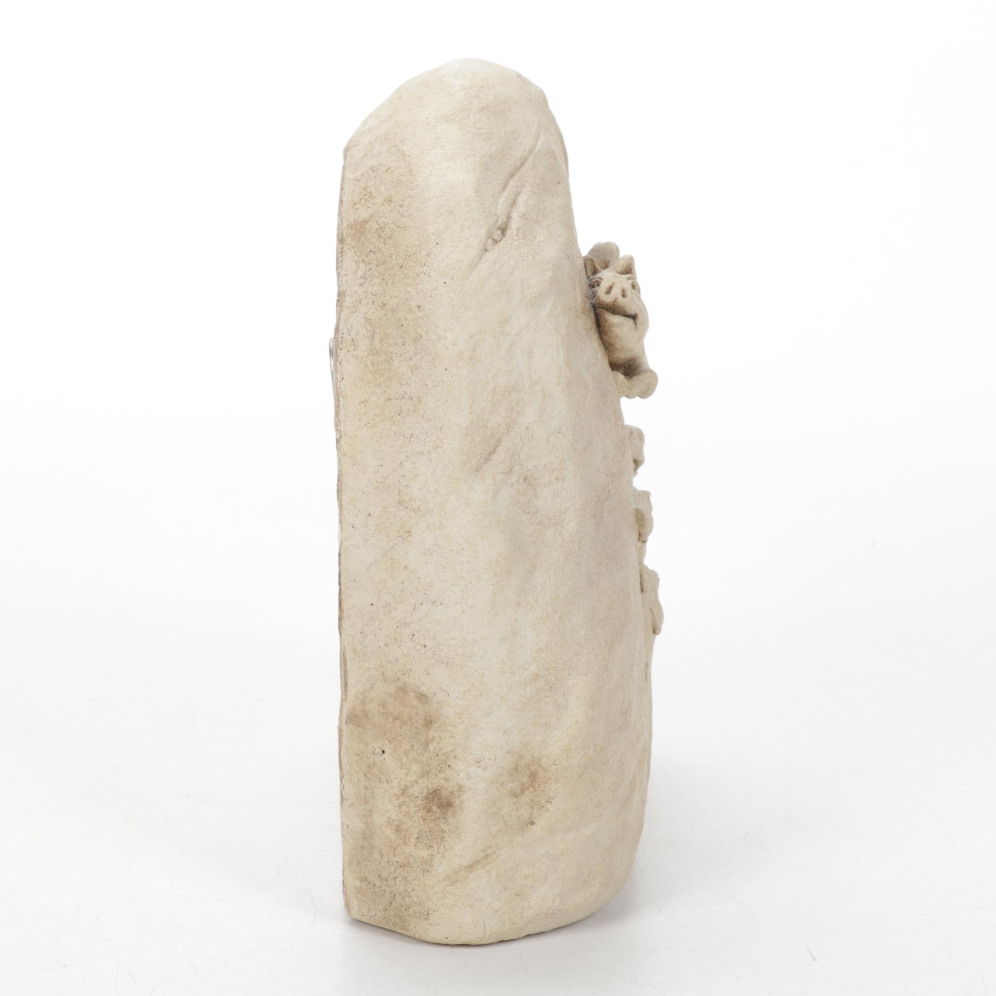 Carruth Animal Themed Mounted Cast Stone Sculptures, 2000s