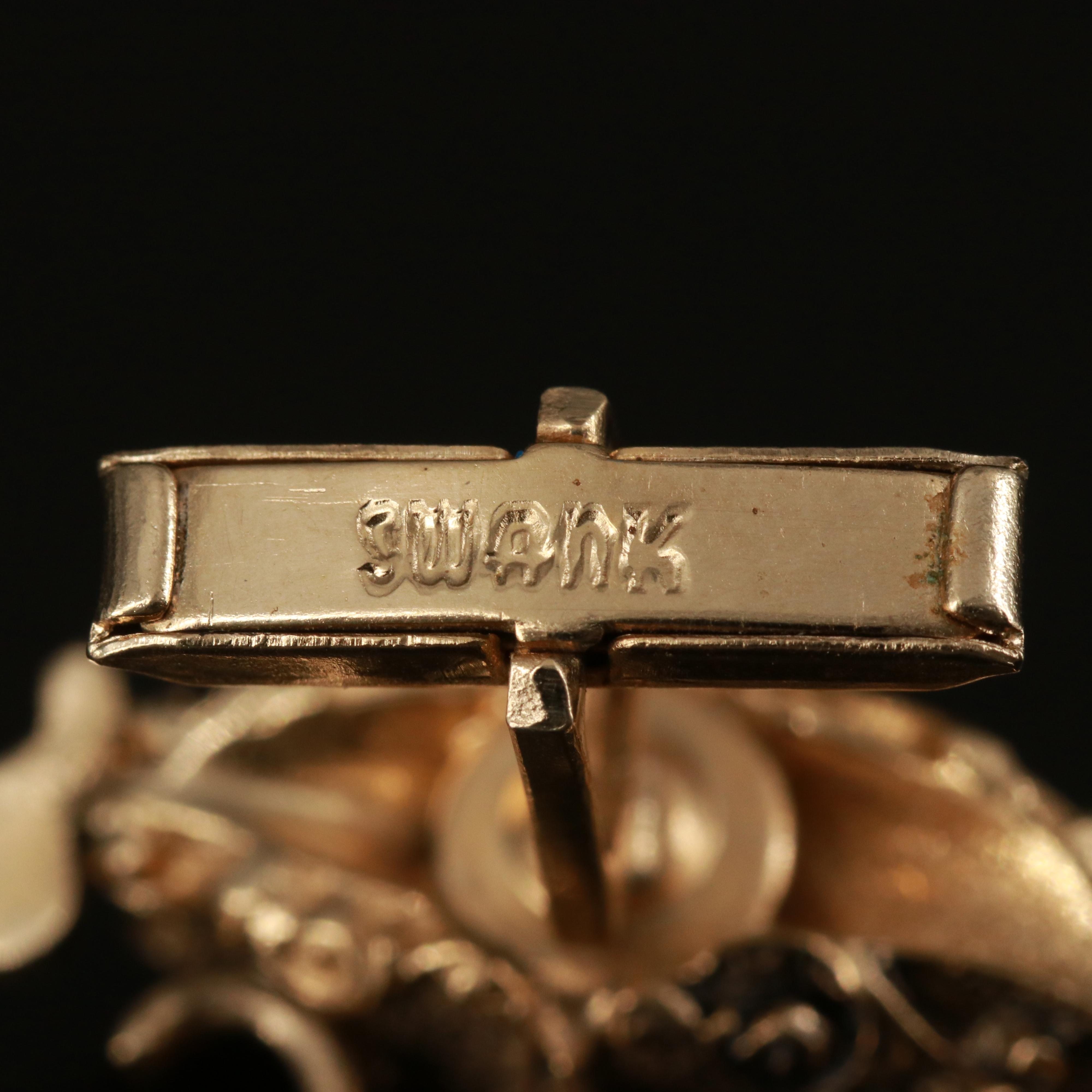 Swank Collezione Continental Limited Edition Rhinestone "Aladdin Lamp" Cufflinks