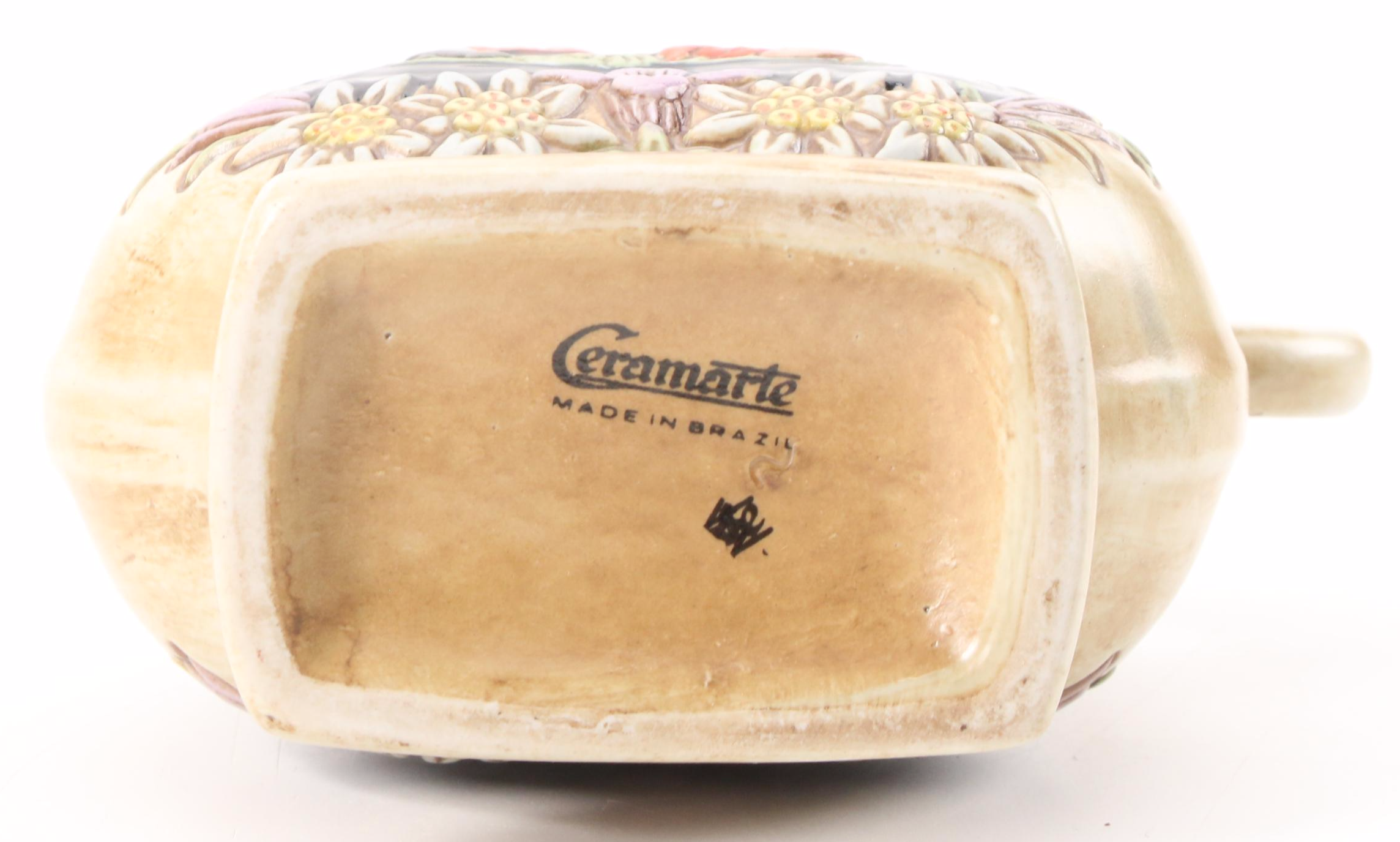 Ceramarte Brazilian Ceramic Decanter and Shot Glasses