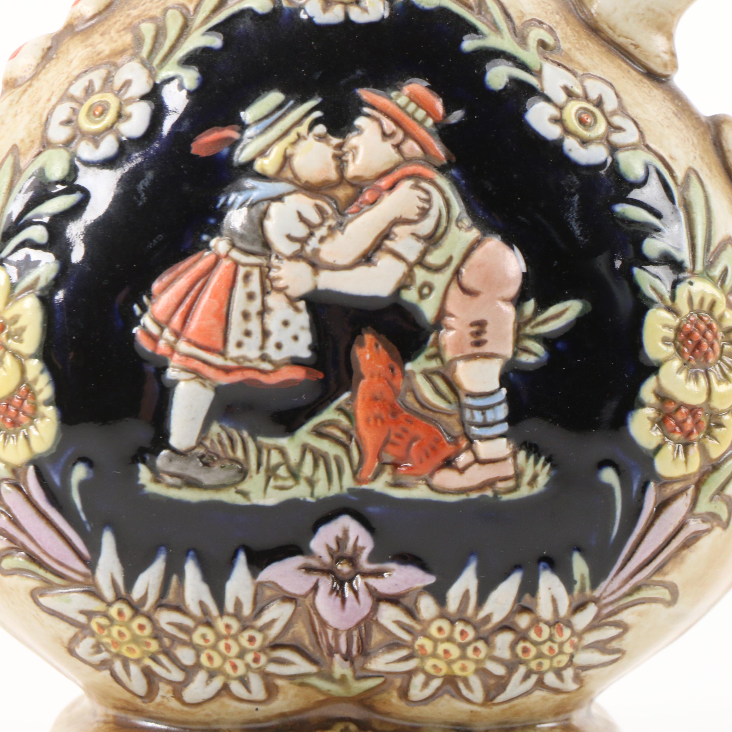 Ceramarte Brazilian Ceramic Decanter and Shot Glasses