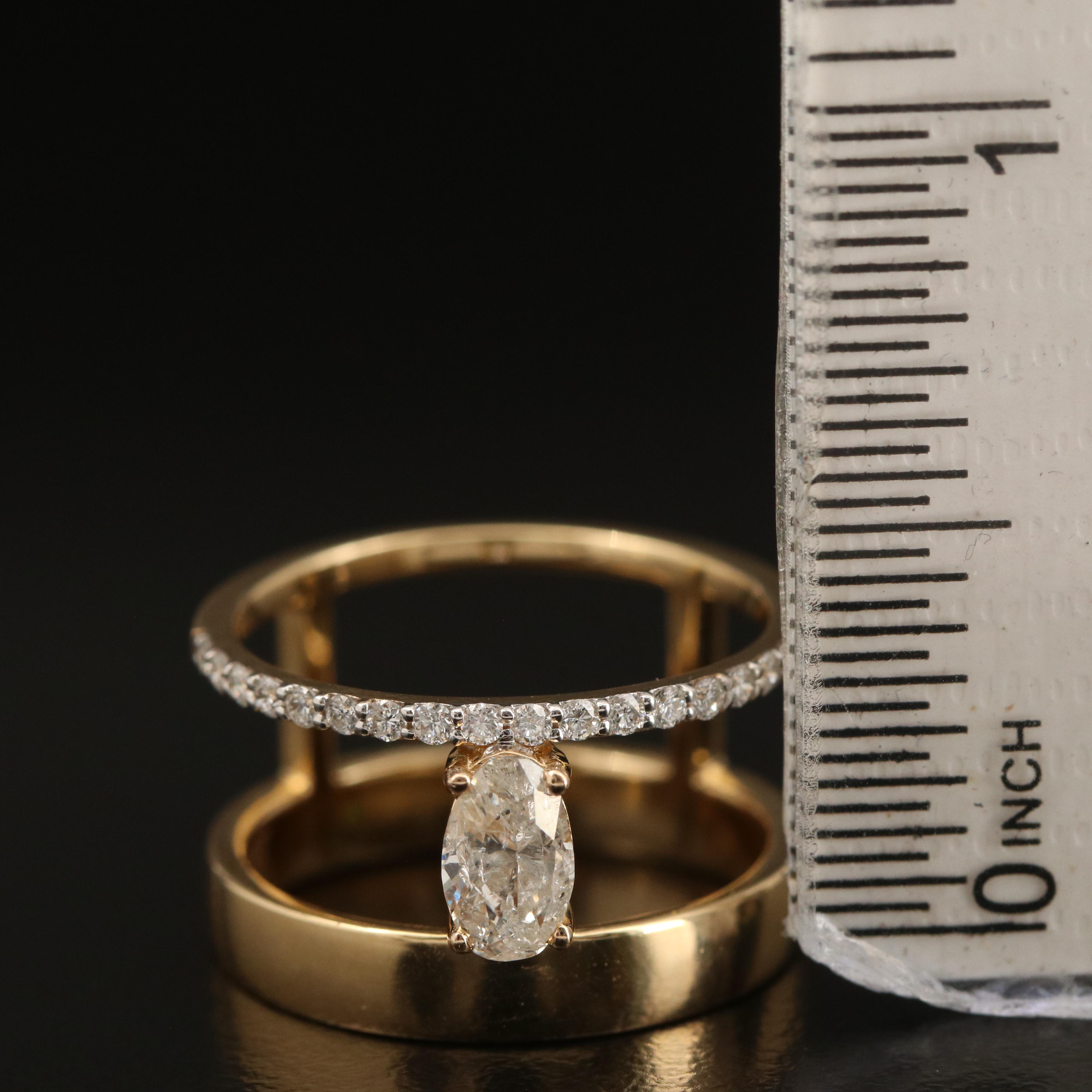 18K 0.64 CTW Diamond Negative Space Ring