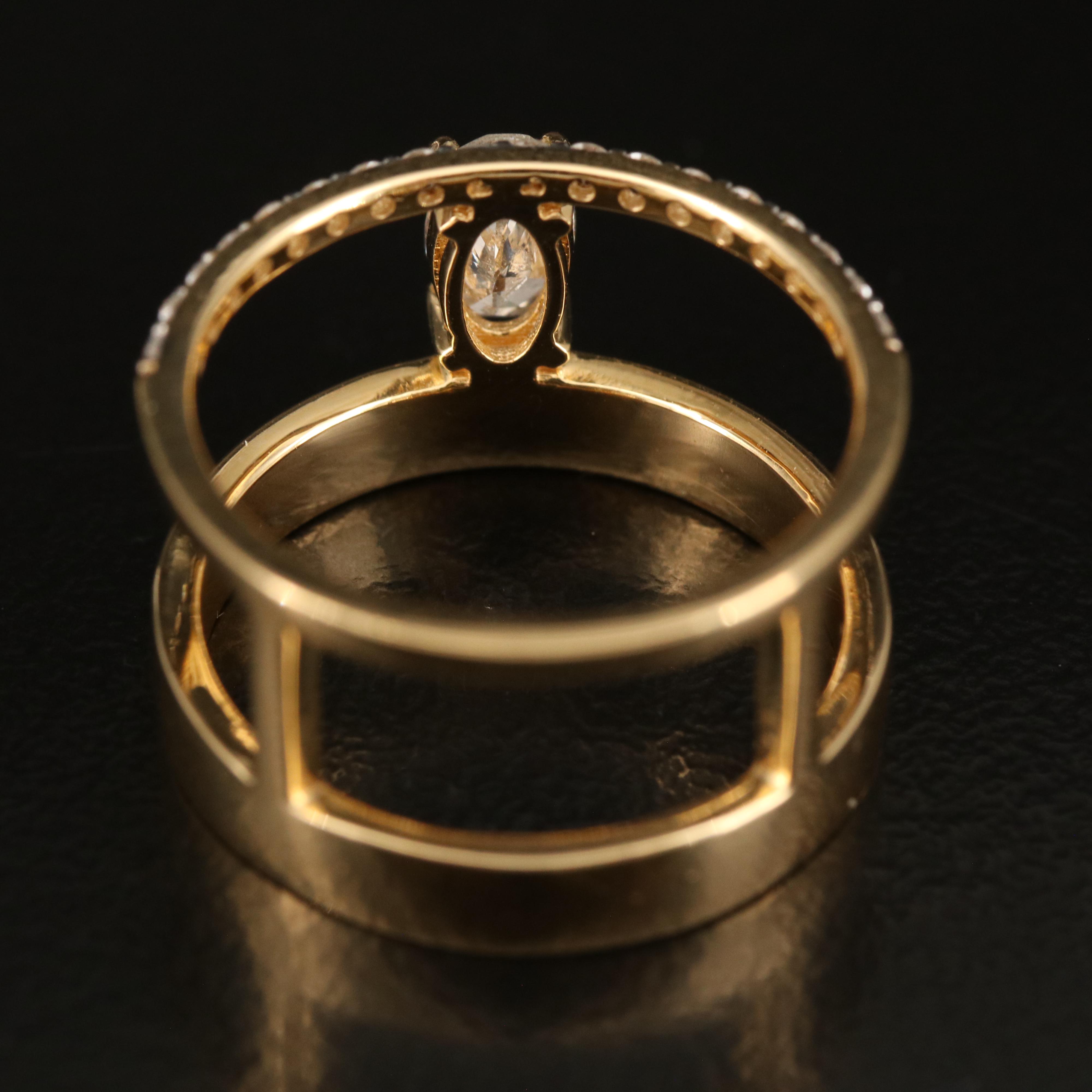 18K 0.64 CTW Diamond Negative Space Ring