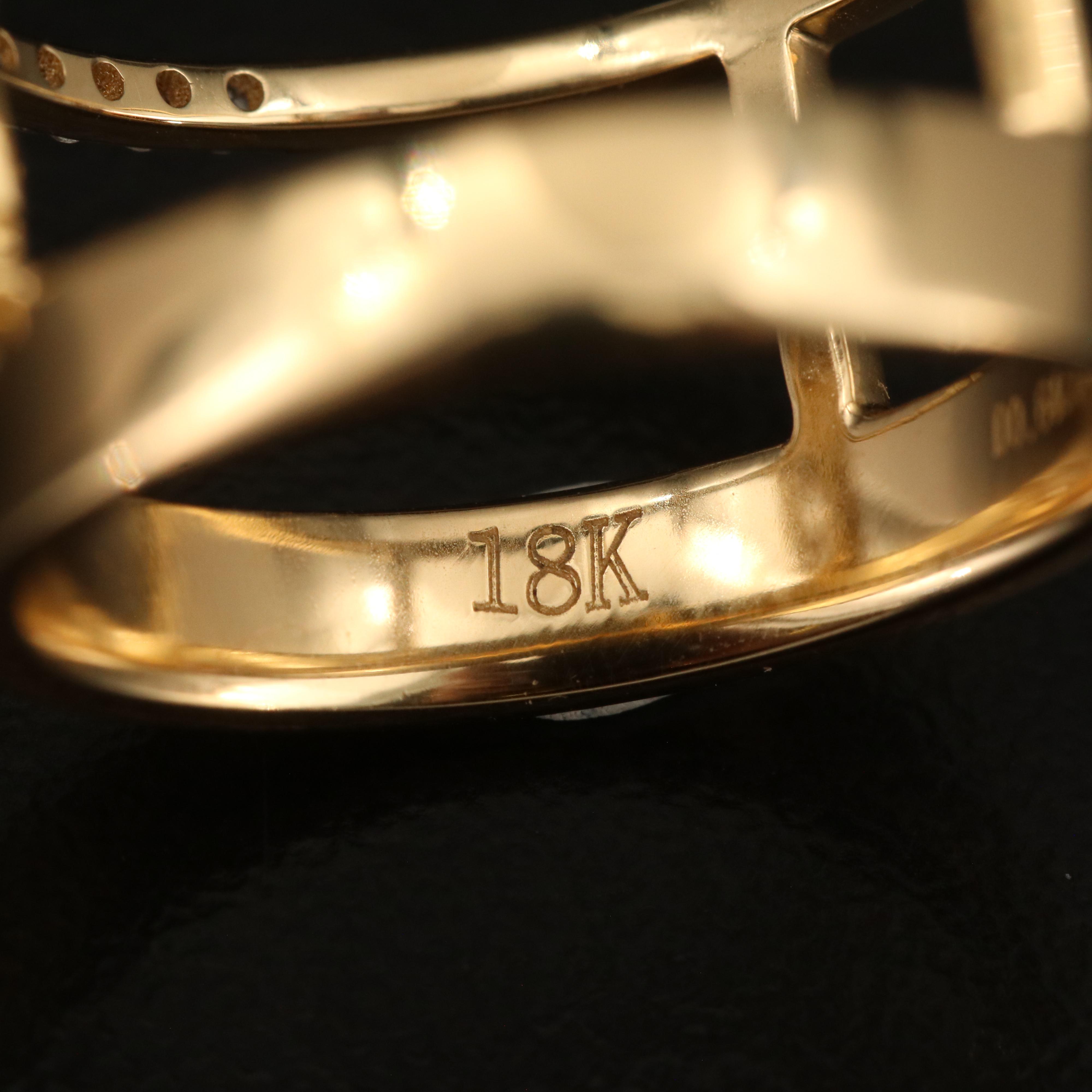 18K 0.64 CTW Diamond Negative Space Ring