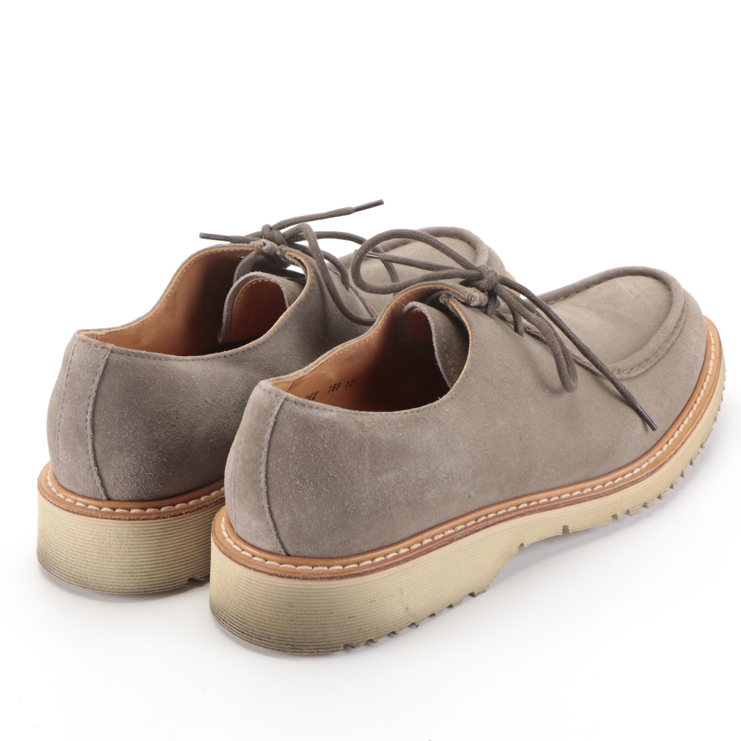 Men's Prada Rodeo Oxfords in Gray Suede