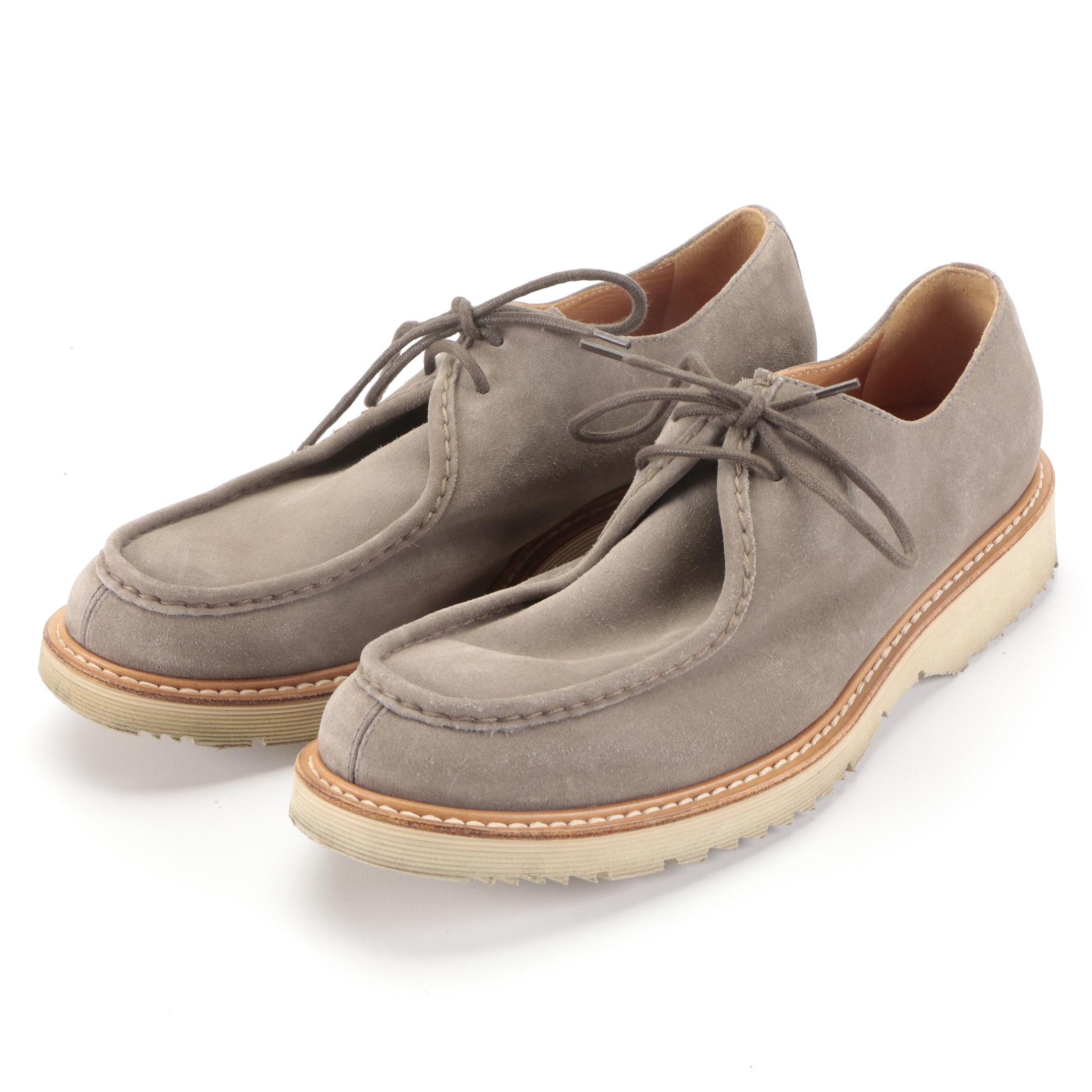 Men's Prada Rodeo Oxfords in Gray Suede