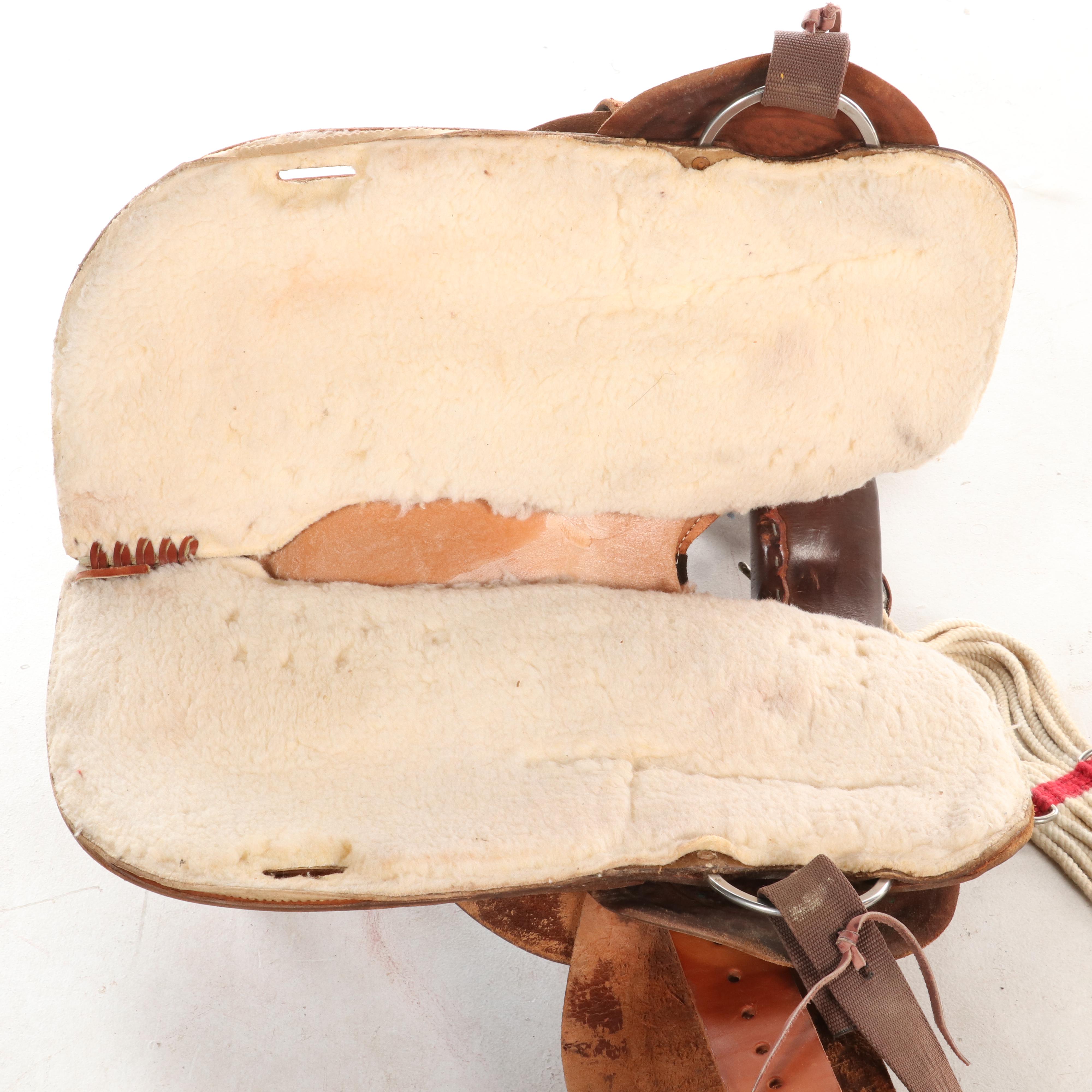 Cheyenne Saddle Co. Western Saddle with Tooled Leather and Suede Seat