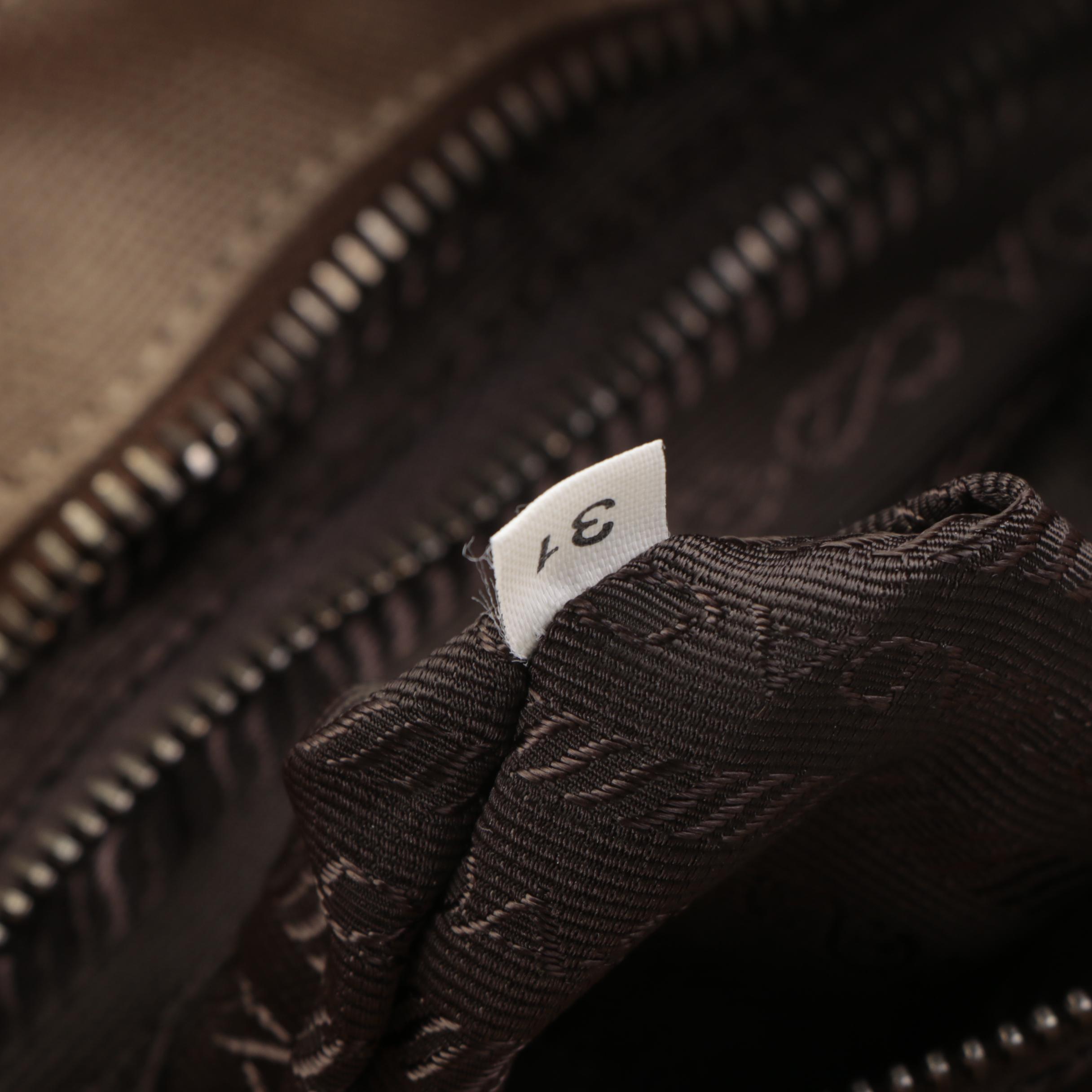 Prada Handbag in Canvas and Orange Leather