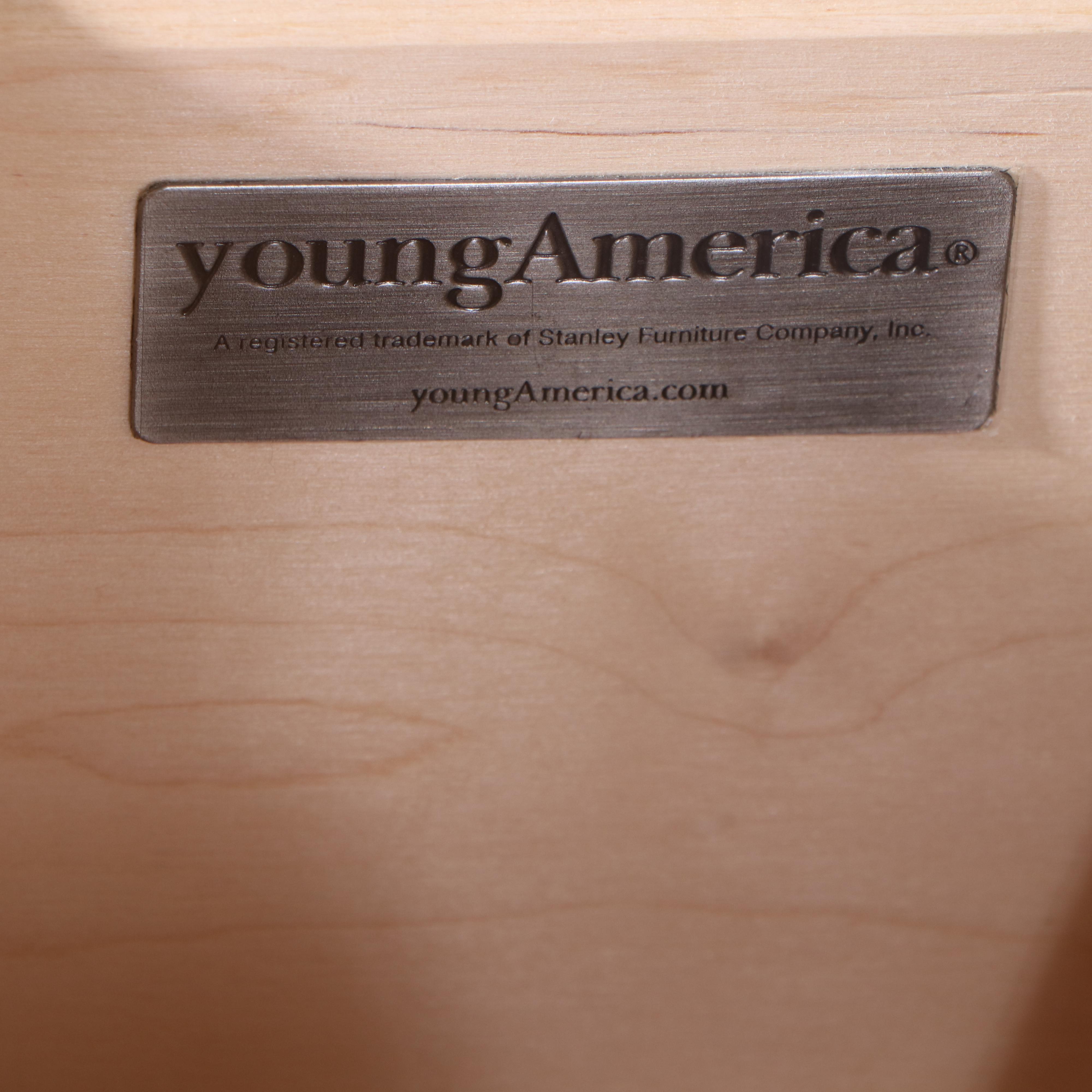 Stanley Furniture "Young America" White-Painted Three-Drawer Chest with Hutch