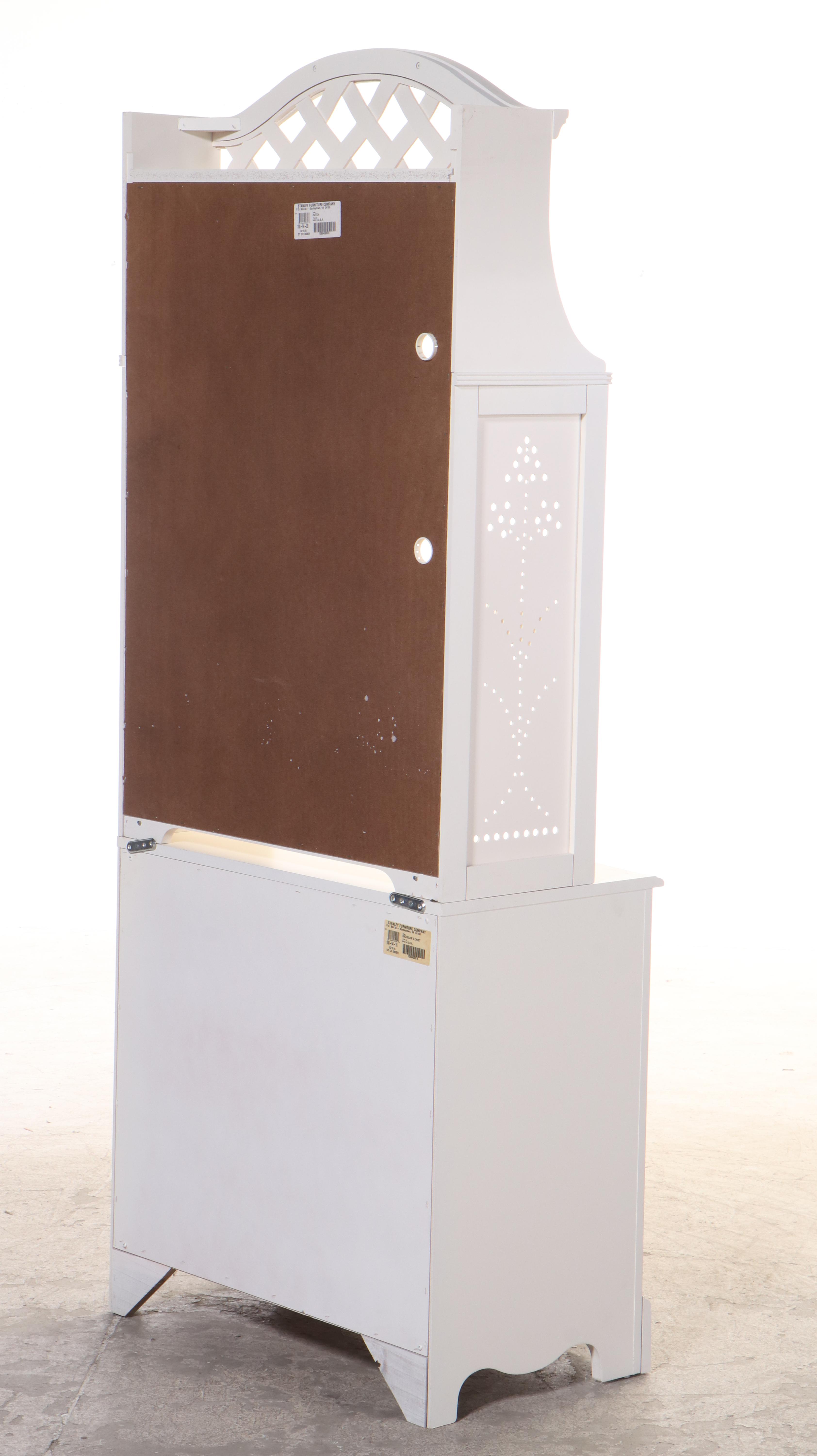 Stanley Furniture "Young America" White-Painted Three-Drawer Chest with Hutch