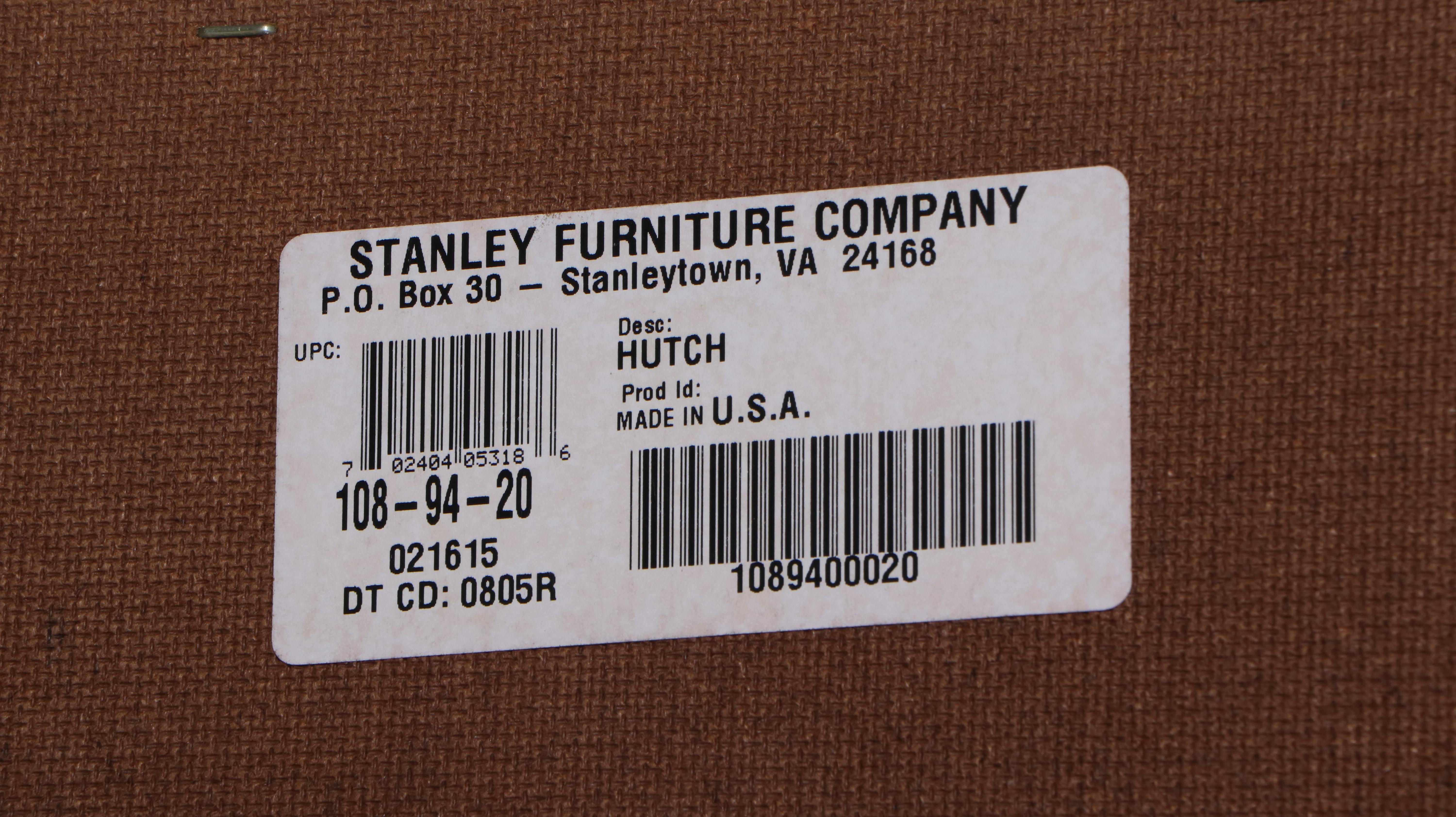 Stanley Furniture "Young America" White-Painted Three-Drawer Chest with Hutch