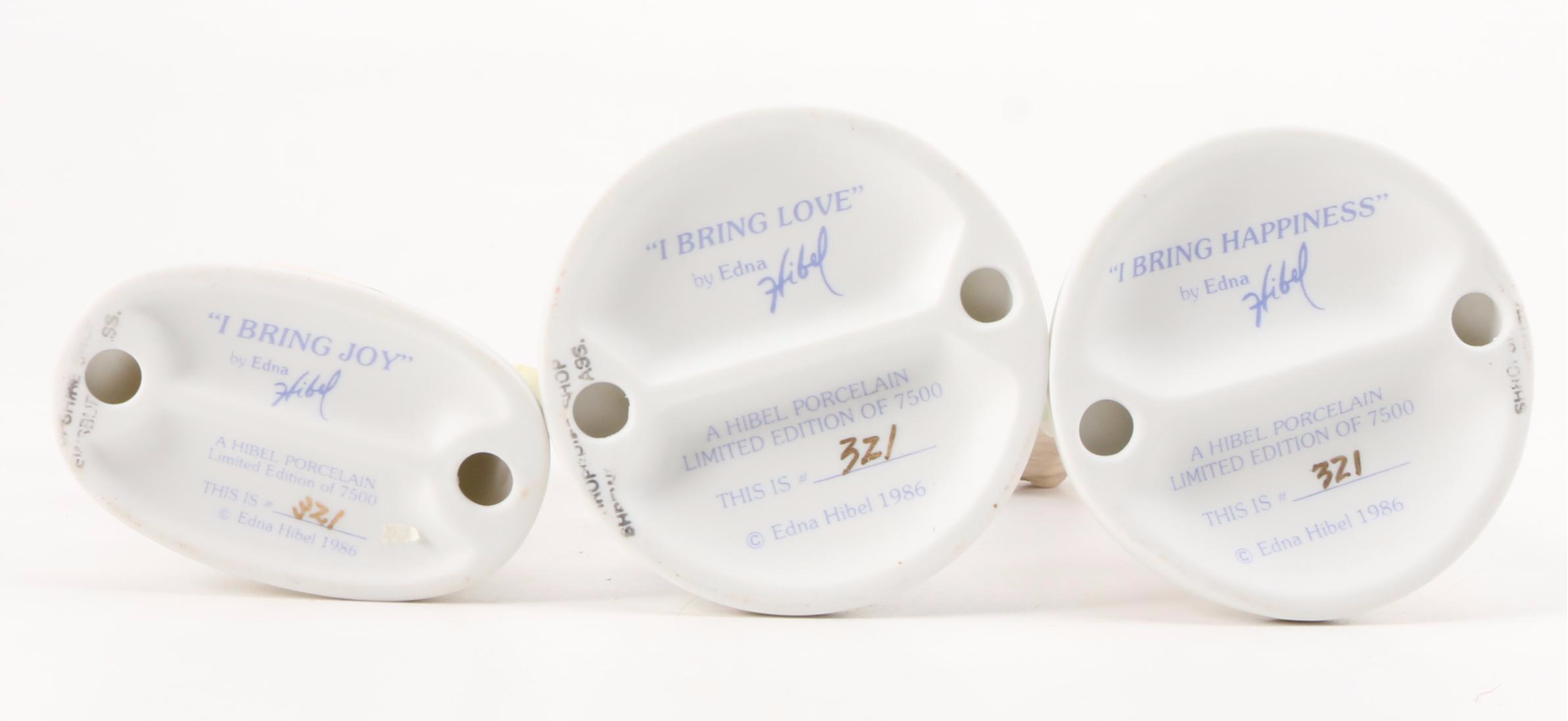 Edna Hibel Limited Edition "I Bring Joy", Others and Bisque Porcelain Figurines