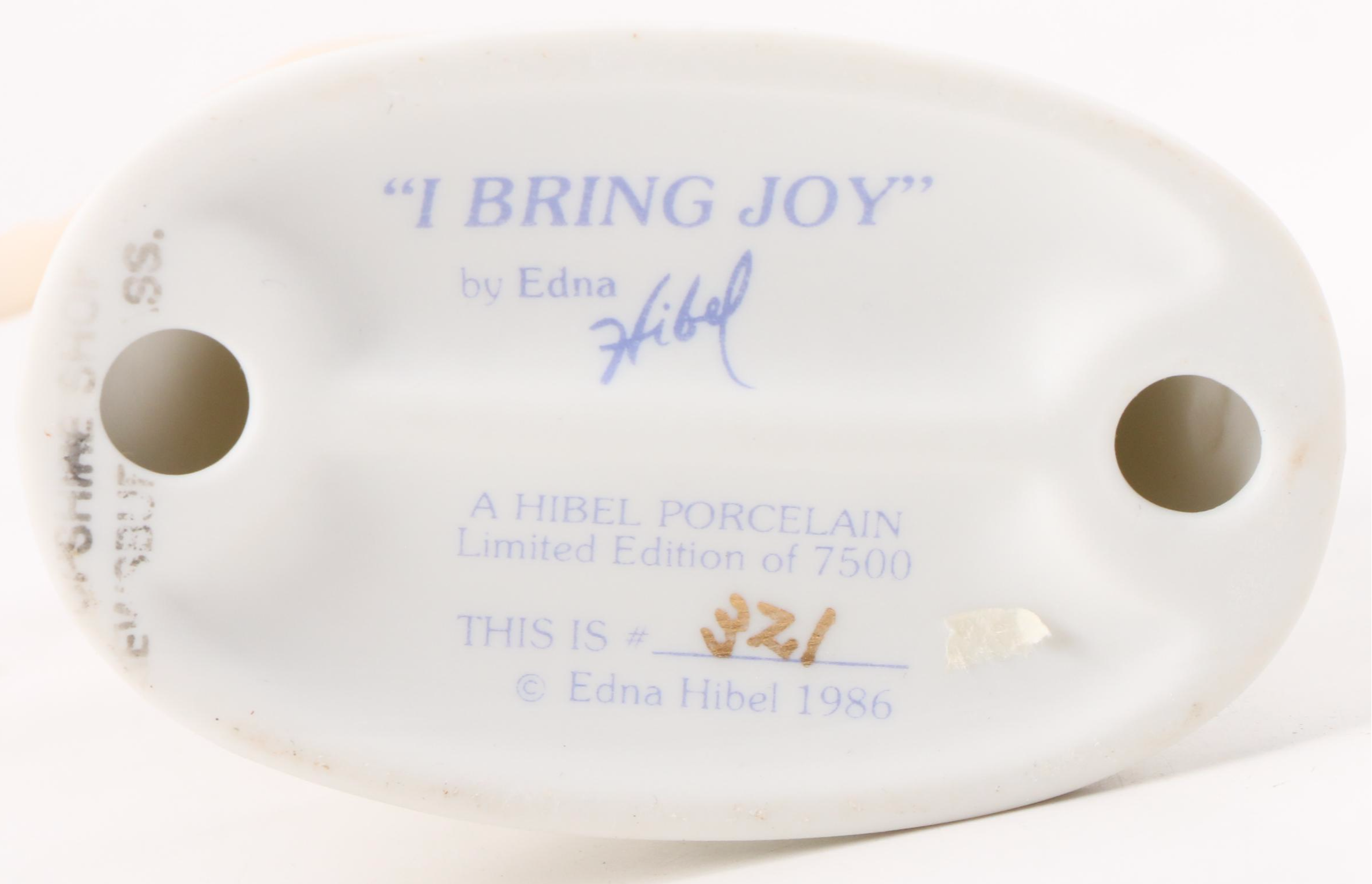 Edna Hibel Limited Edition "I Bring Joy", Others and Bisque Porcelain Figurines