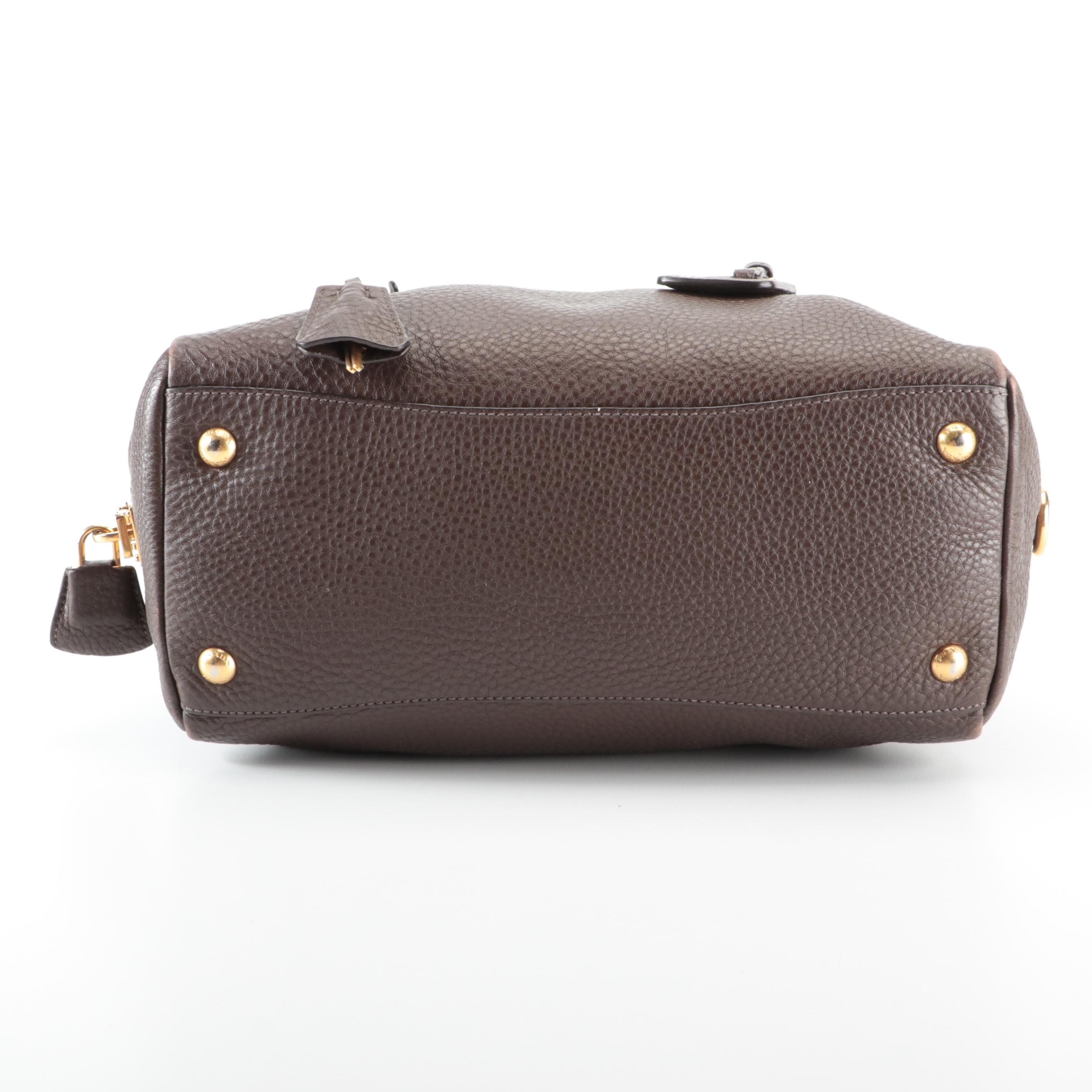 Prada Brown Daino Leather Handbag