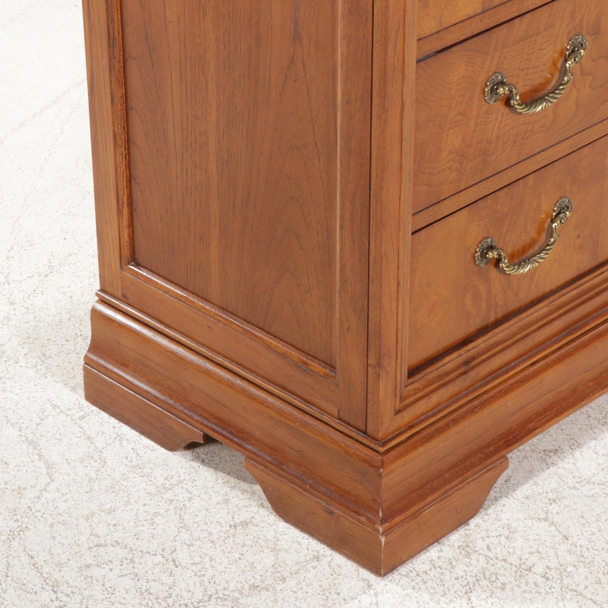 Thomasville Louis Philippe Style Walnut and Marble Top Commode