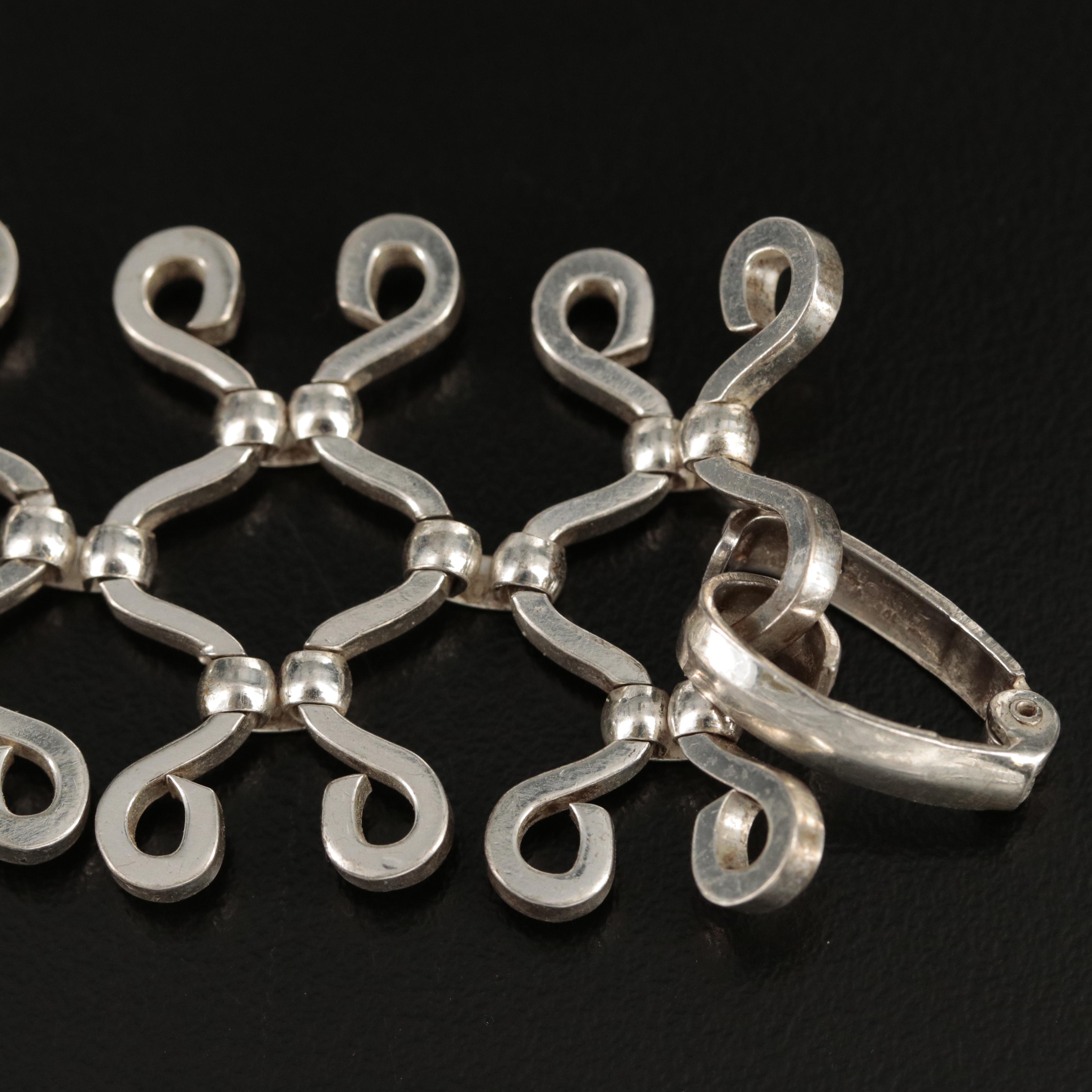 Circa 1974 German Henkel & Grosse Scroll Gate Bracelet