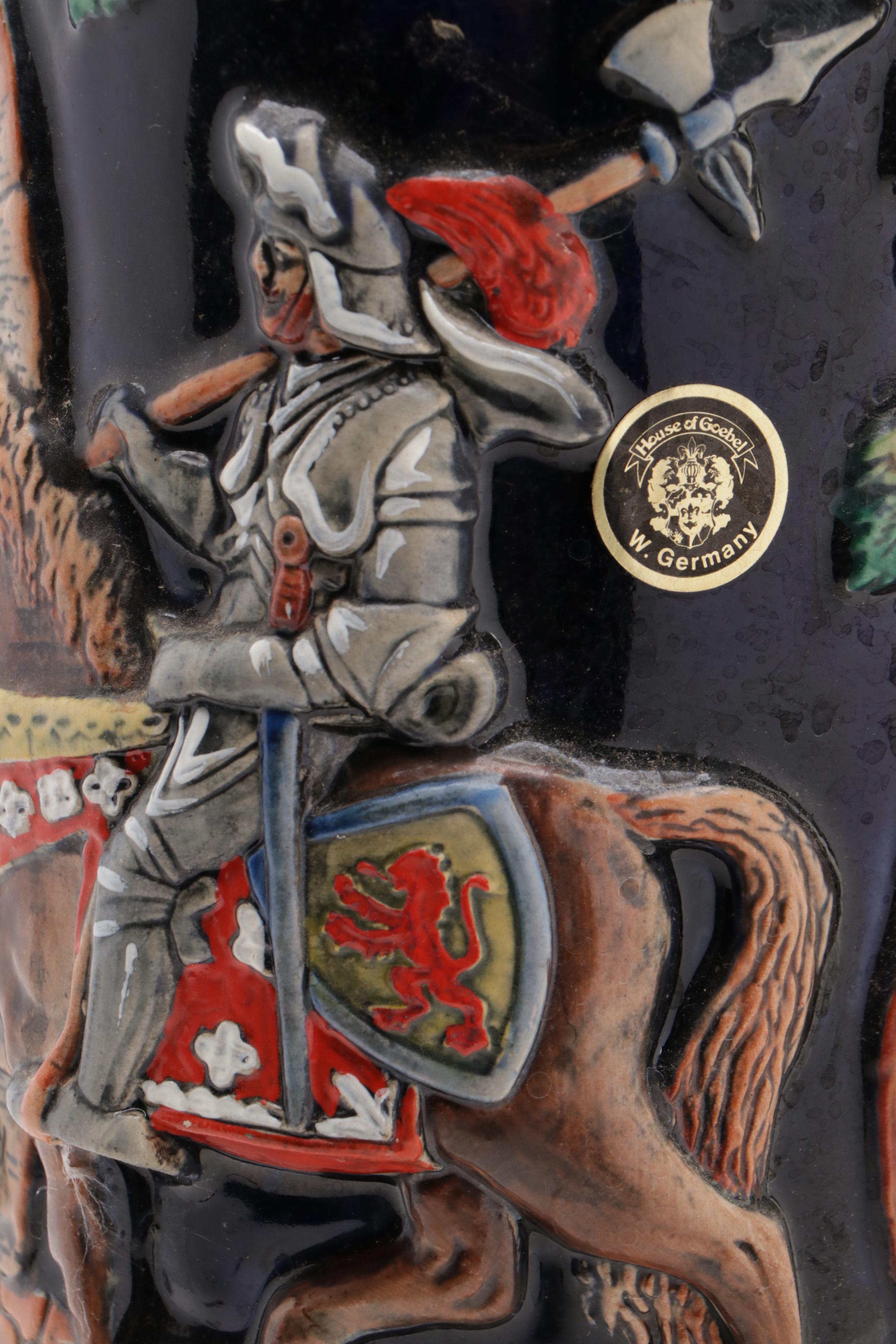 Werner Corzelius 5L Castle Tower Glazed Stoneware Beer Stein, 1954–1990