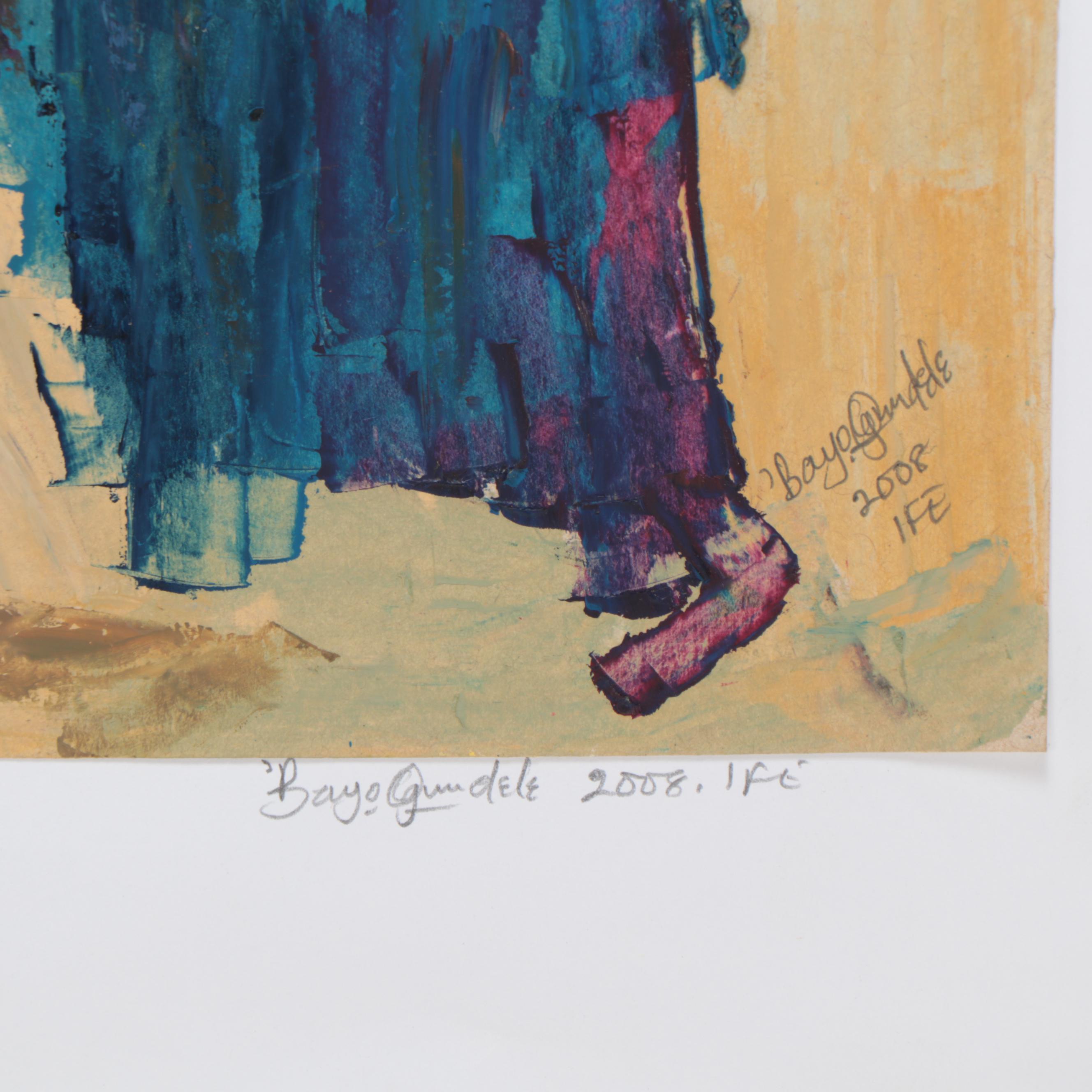 Bayo Ogundele Oil Painting "Mothers," 2008