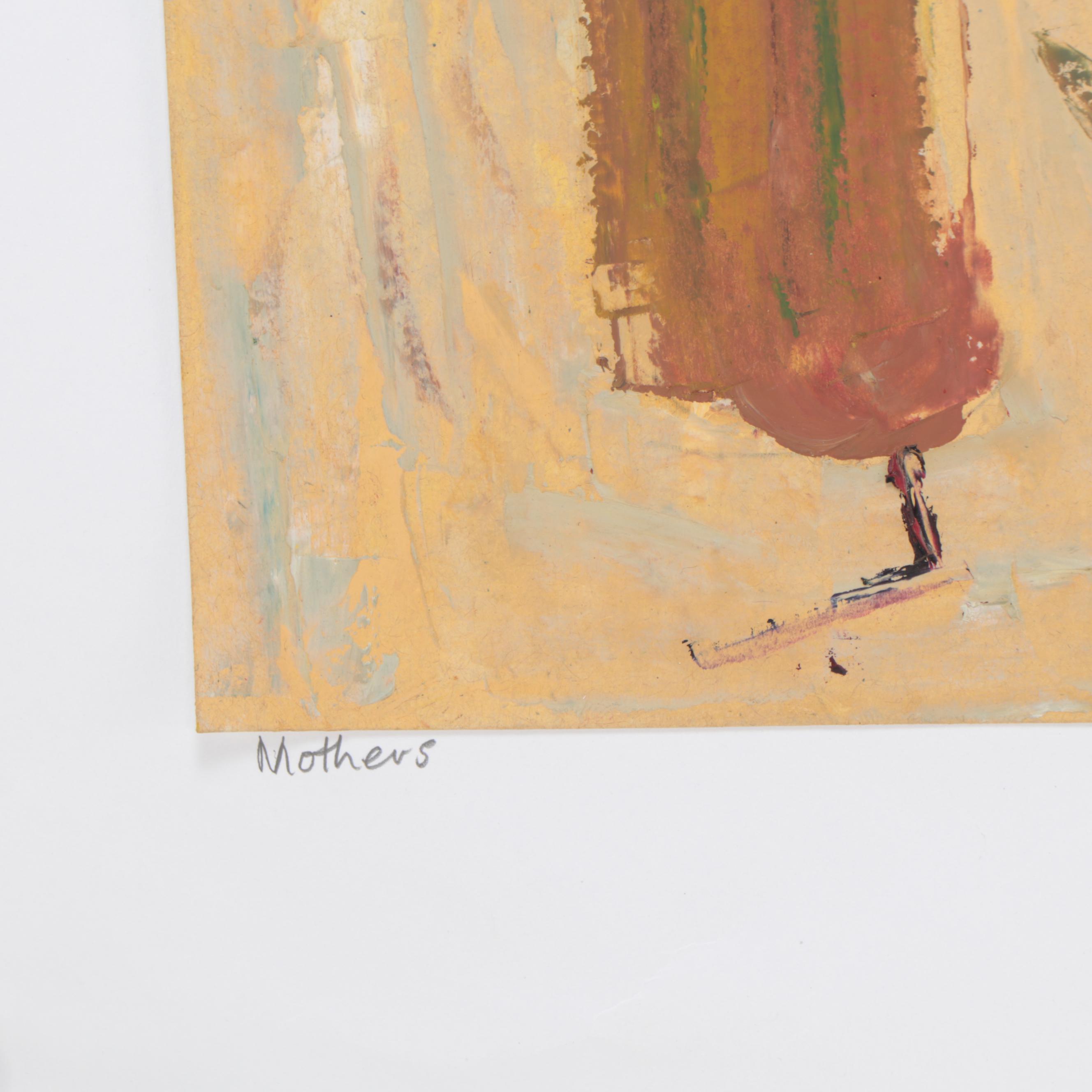 Bayo Ogundele Oil Painting "Mothers," 2008