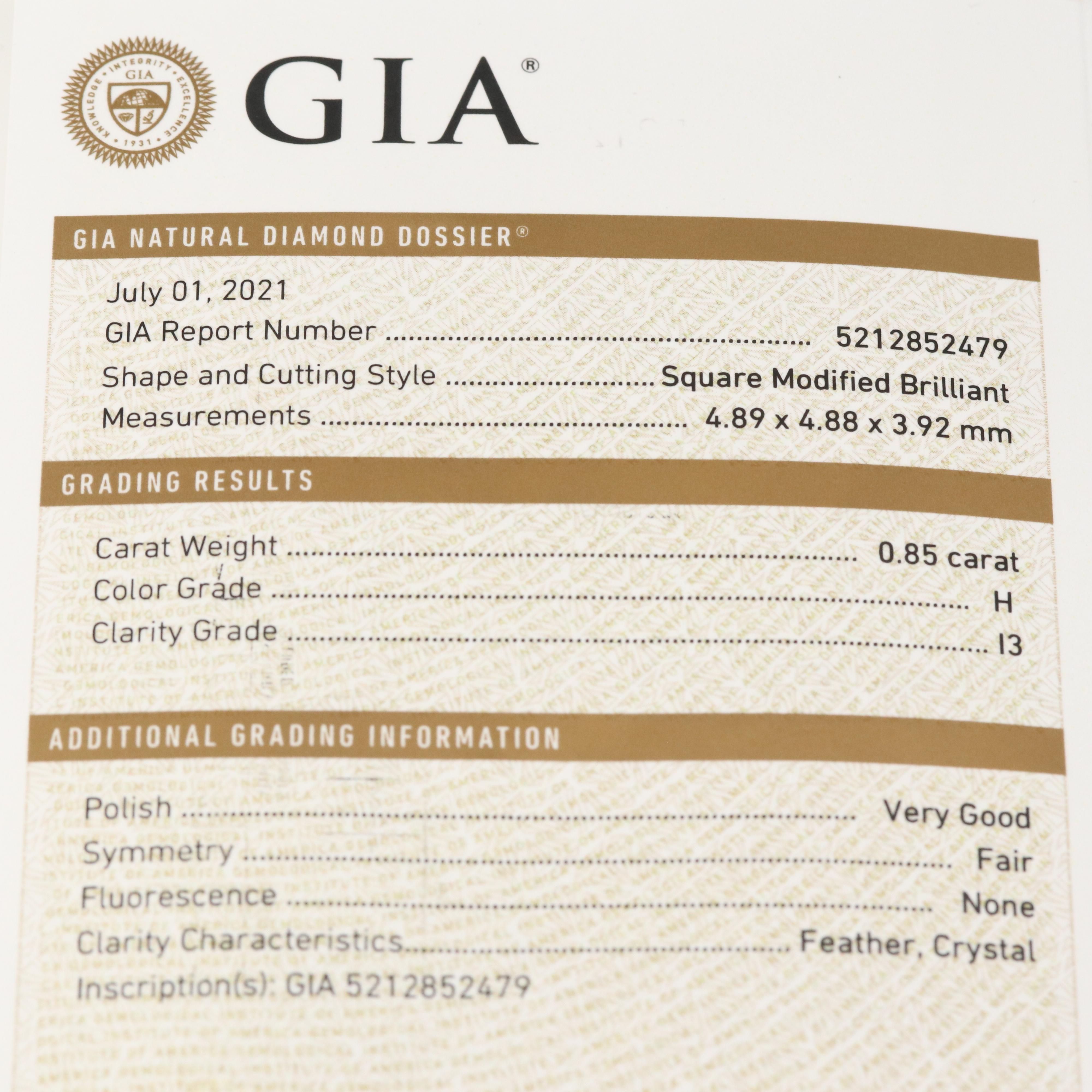 18K 1.62 CTW Diamond Stud Earrings with GIA Report