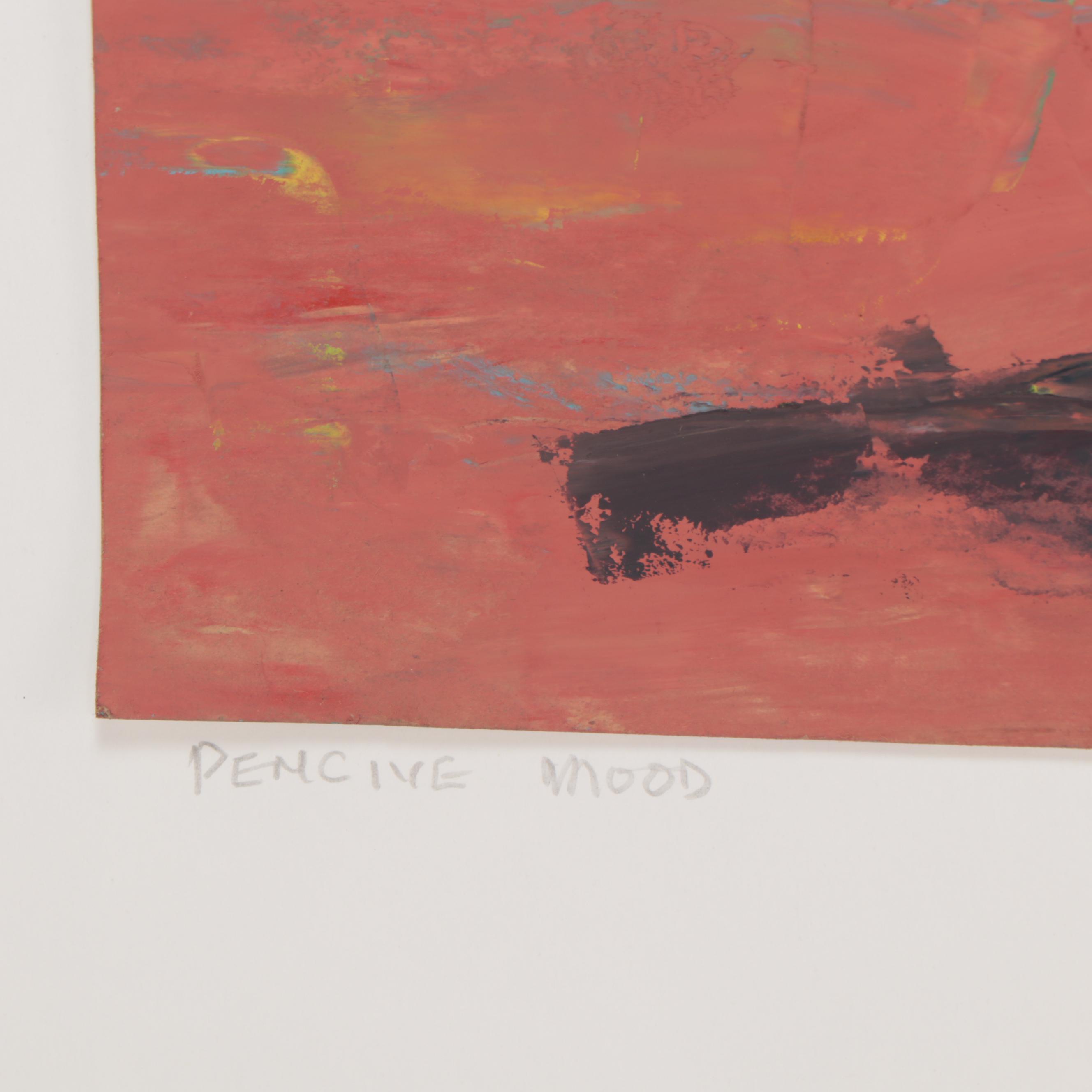 Bayo Ogundele Oil Painting "Pencive Mood," 2004