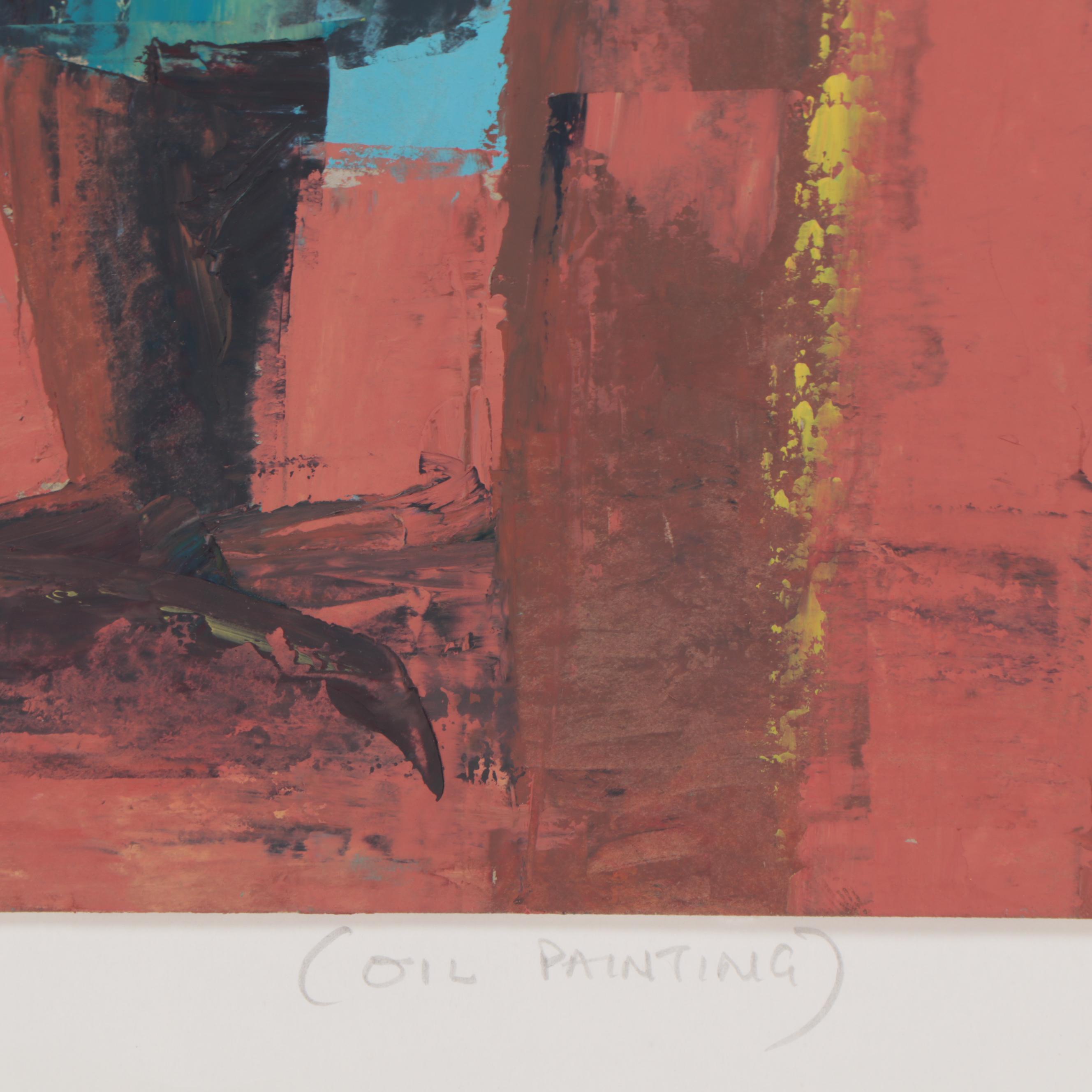 Bayo Ogundele Oil Painting "Pencive Mood," 2004