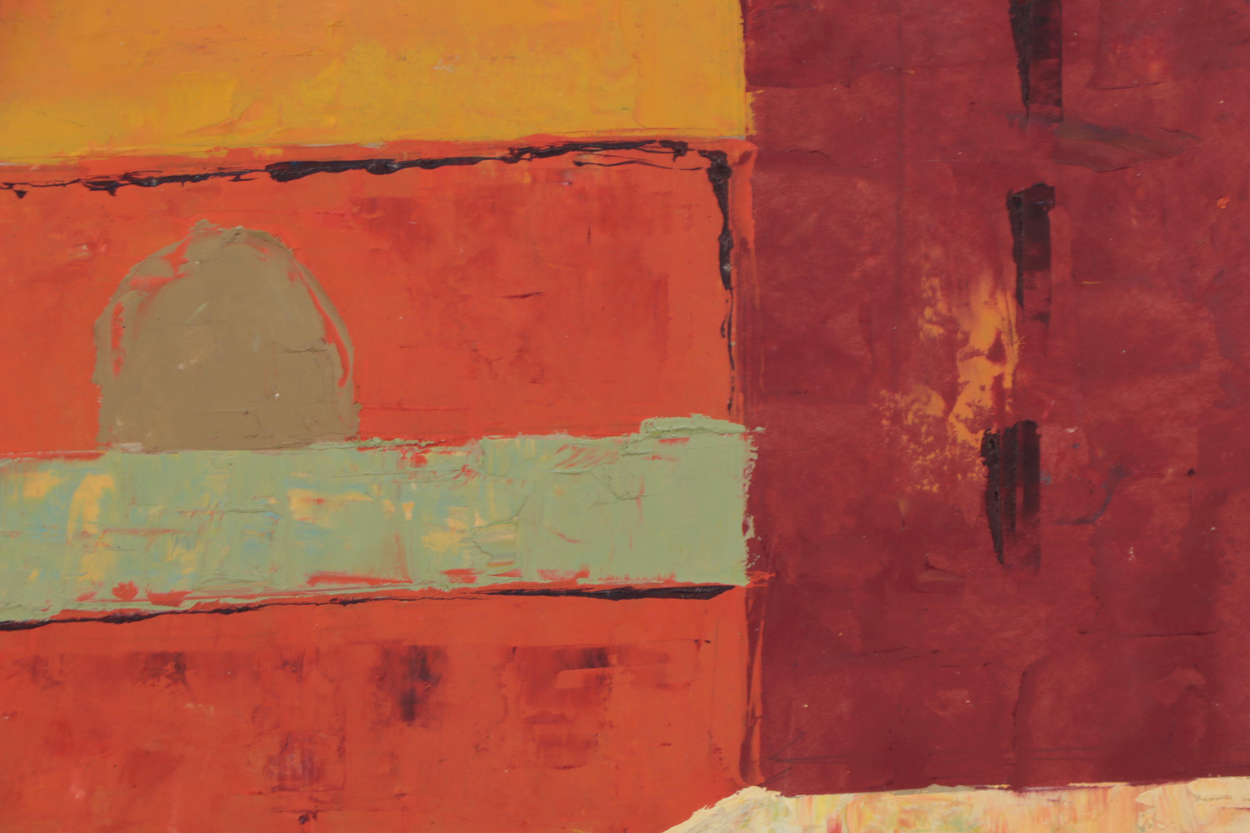 Bayo Ogundele Oil Painting "Structures," 2005