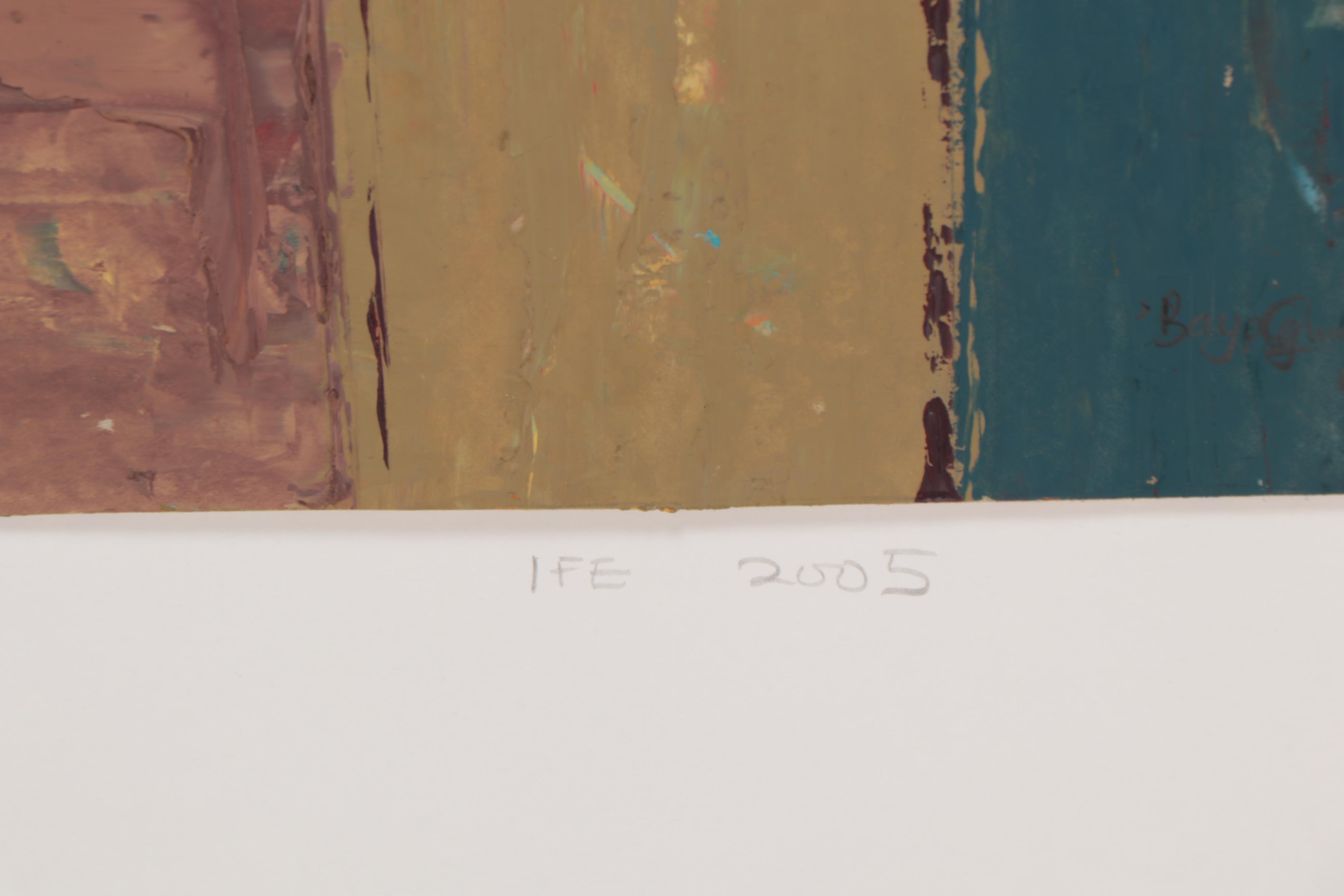 Bayo Ogundele Oil Painting "Structures," 2005