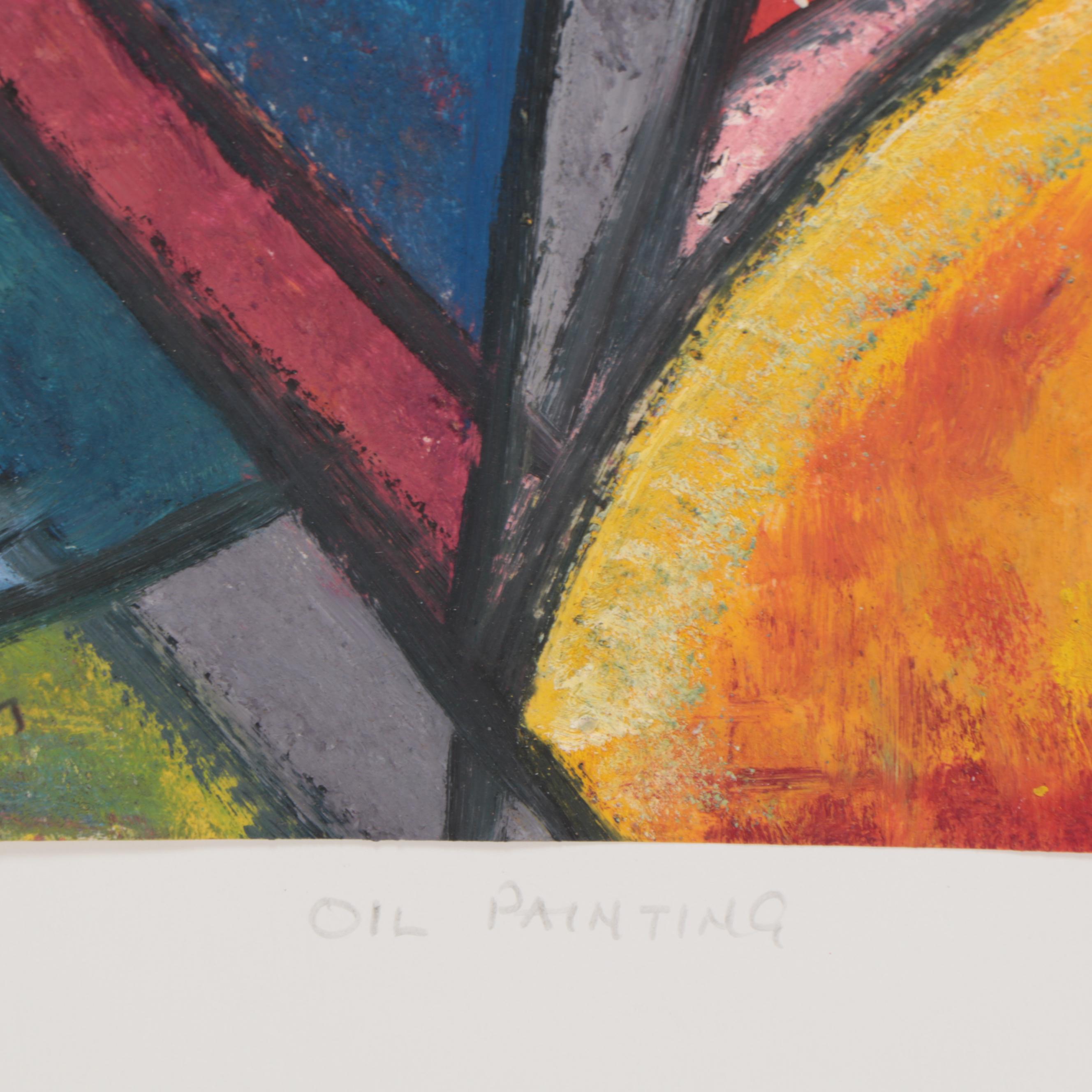 Lanre Buraimoh Oil Painting "Solo Musician," 2019