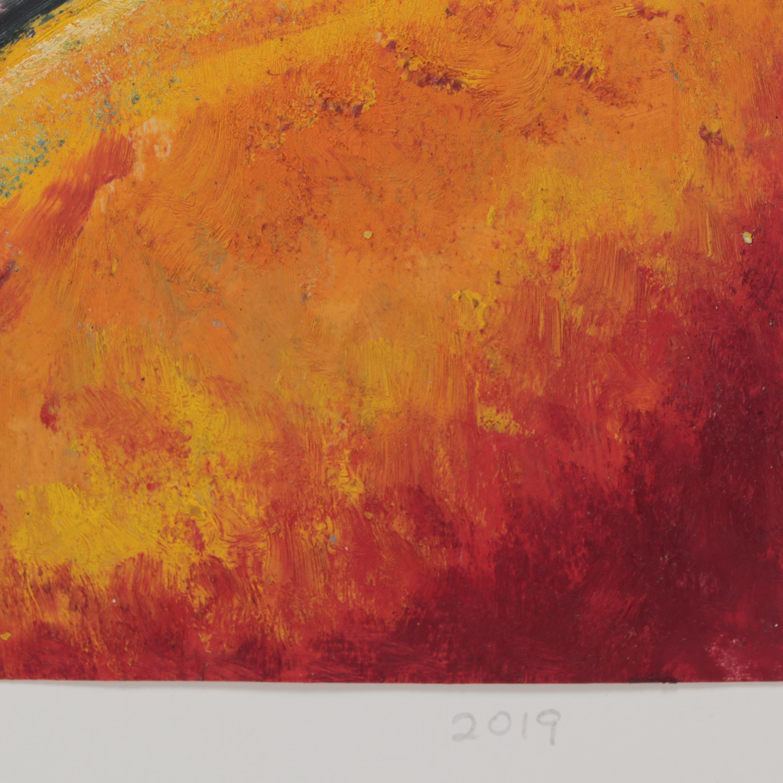 Lanre Buraimoh Oil Painting "Solo Musician," 2019