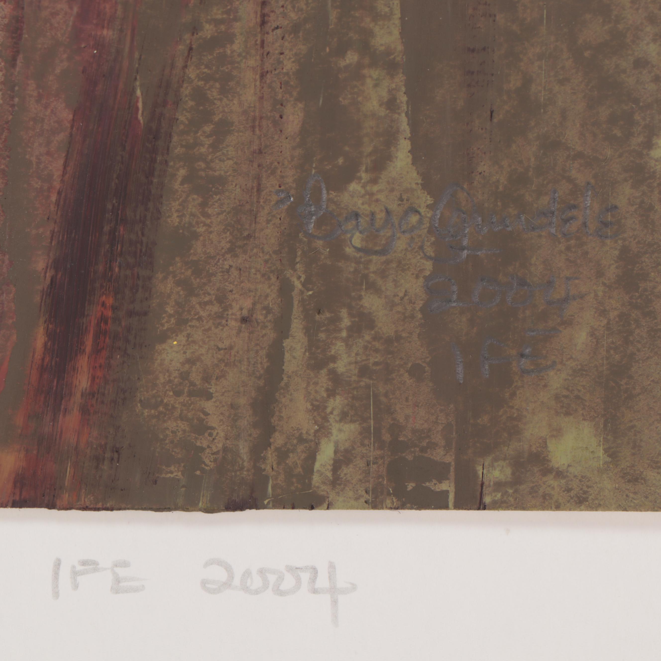 Bayo Ogundele Oil Painting "Creation," 2004