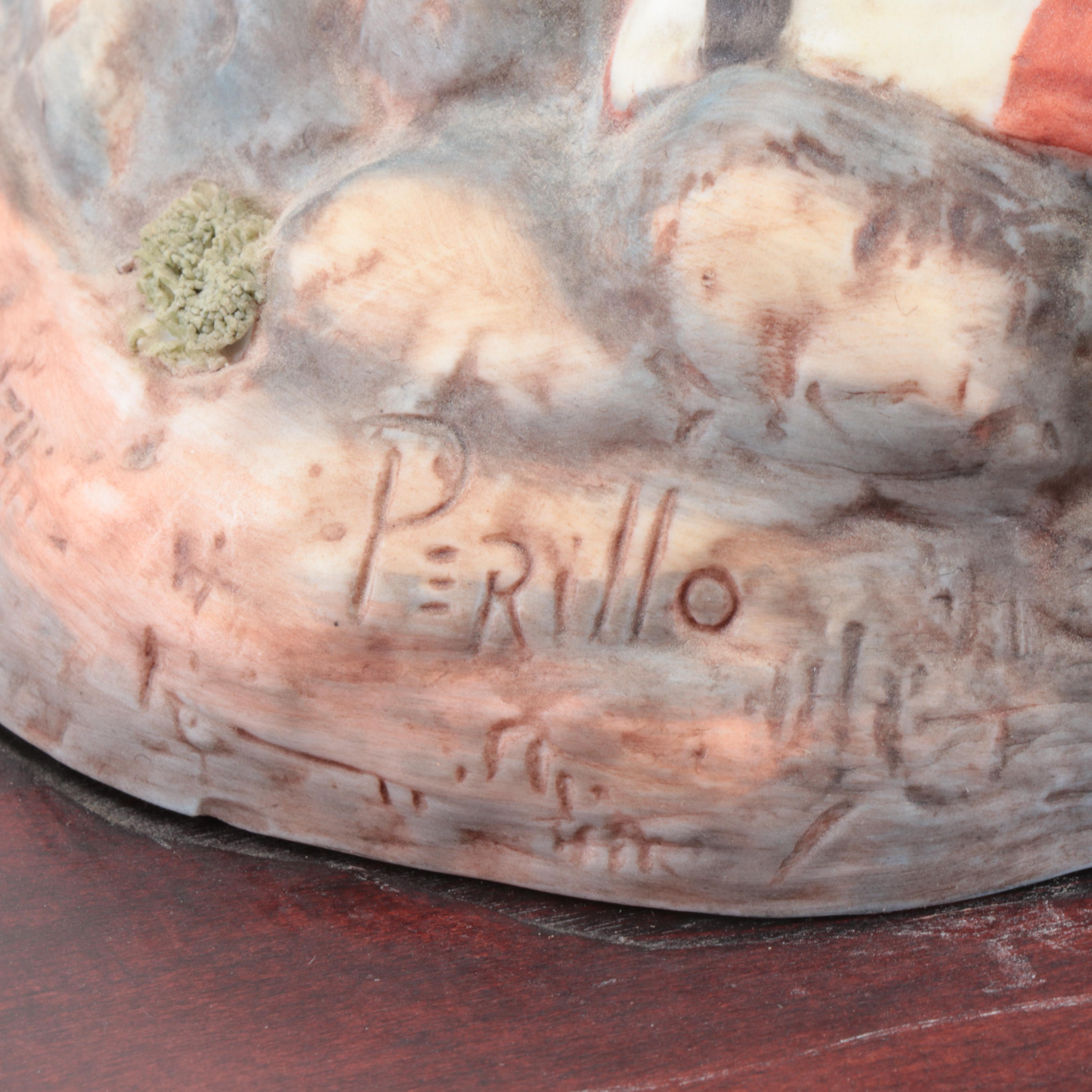 Gregory Perillo "The Peaceable Kingdom" Ceramic Figurine and Ceramic Plate