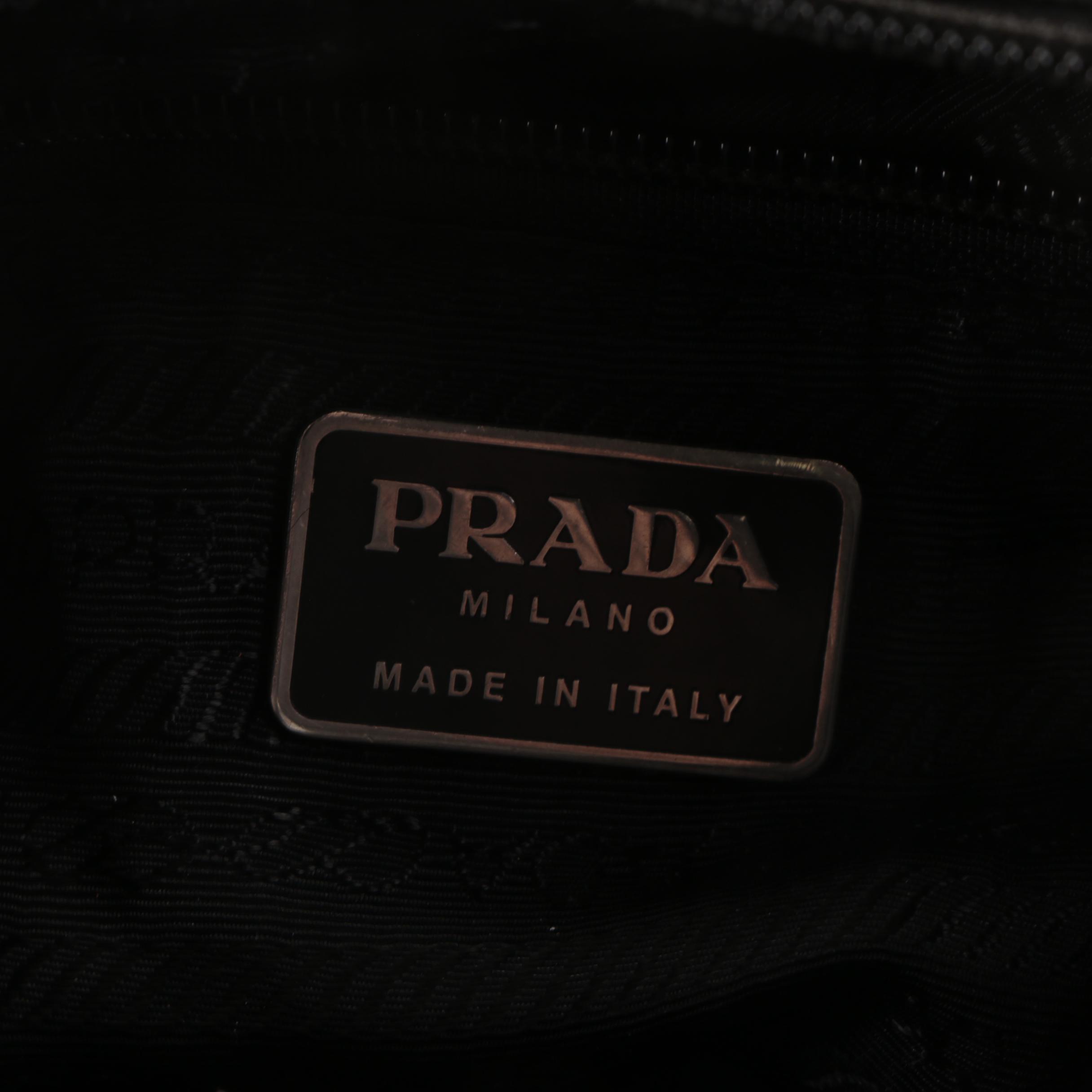 Prada Messenger Bag in Black Tessuto Nylon and Leather Trim