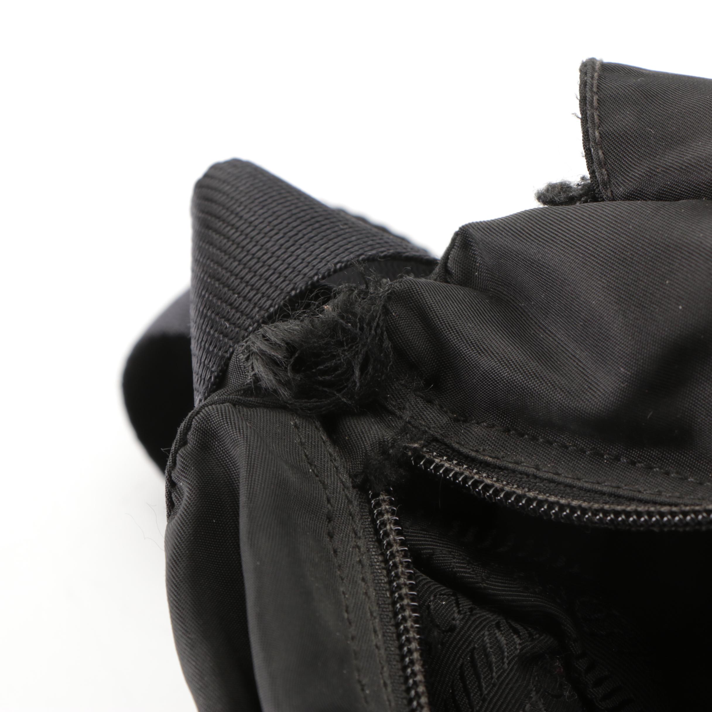 Prada Messenger Bag in Black Tessuto Nylon and Leather Trim