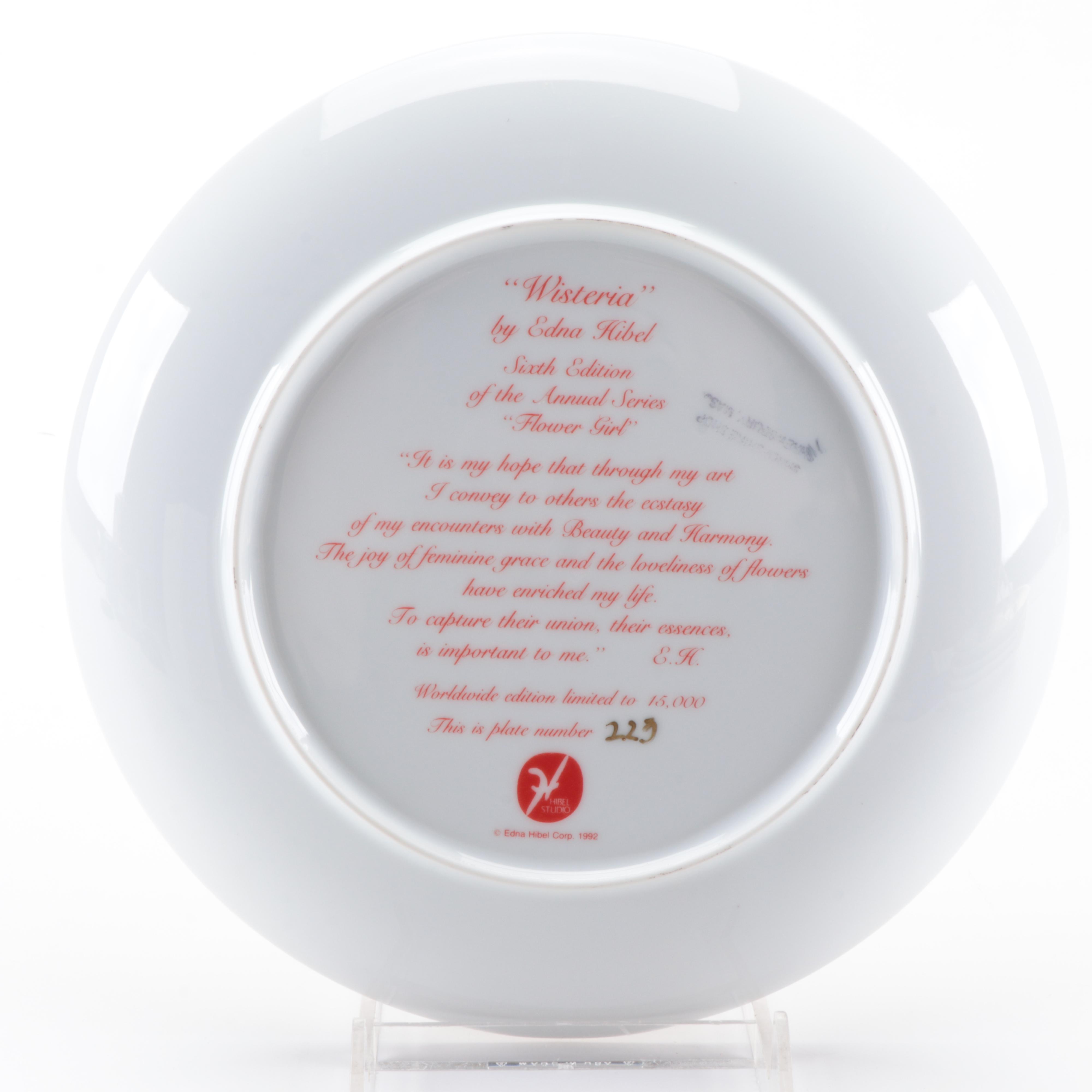 "Hibel Lithographs"by Theodore Plotkin and Edna Hibel Porcelain Collector Plates