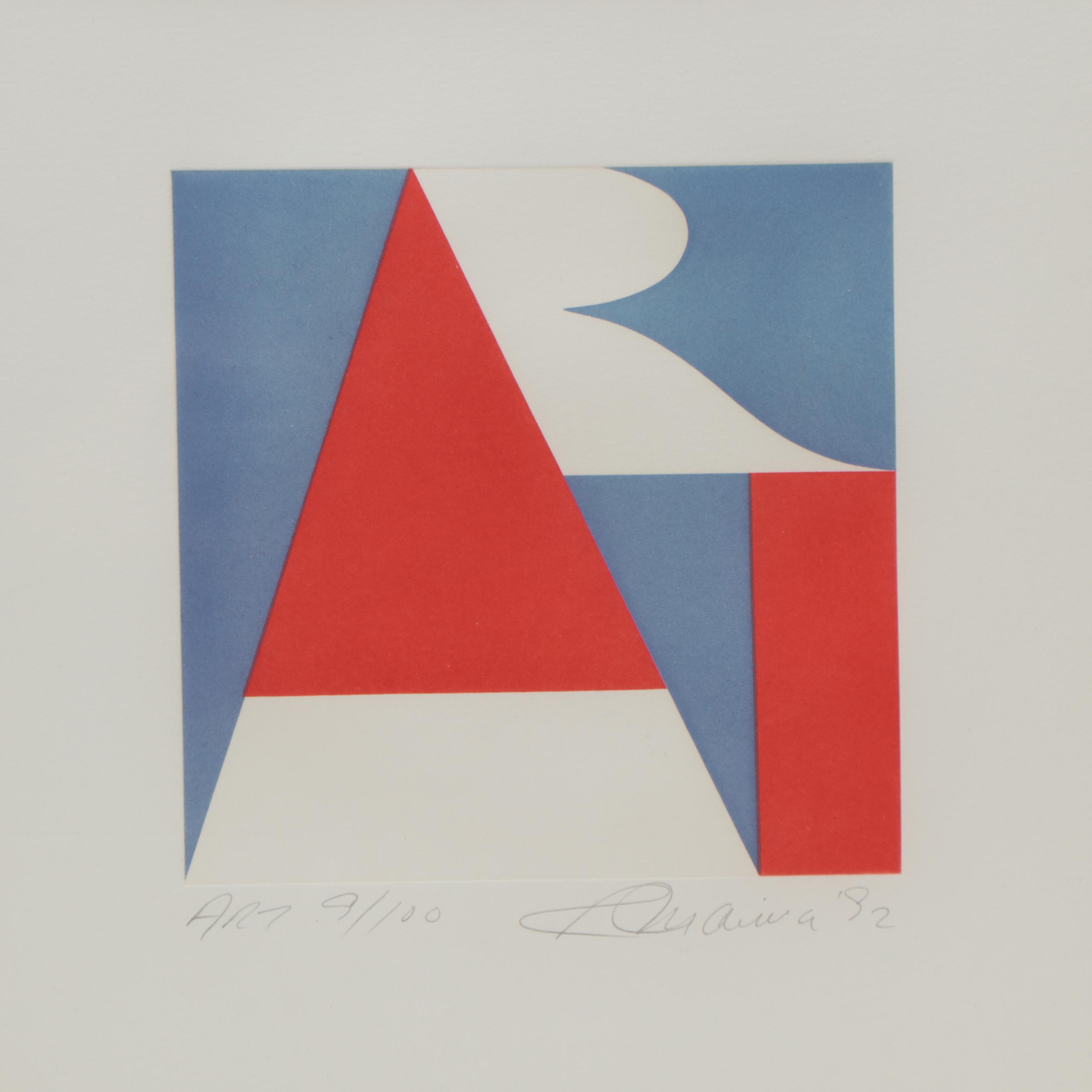 Robert Indiana Aquatint Etching "ART," 1992