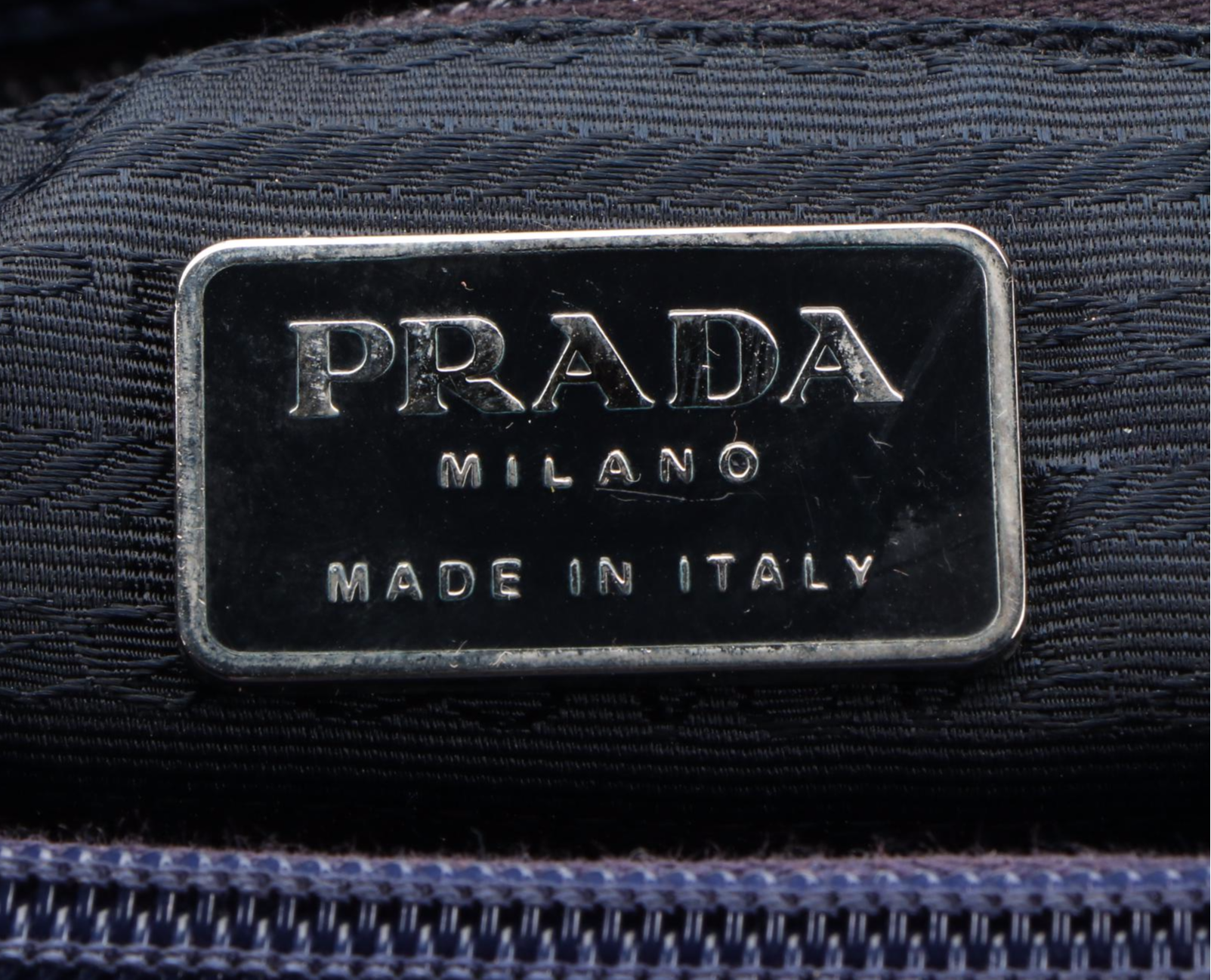 Prada Small City Shopper Tote Bag in Navy Blue Nylon Tessuto