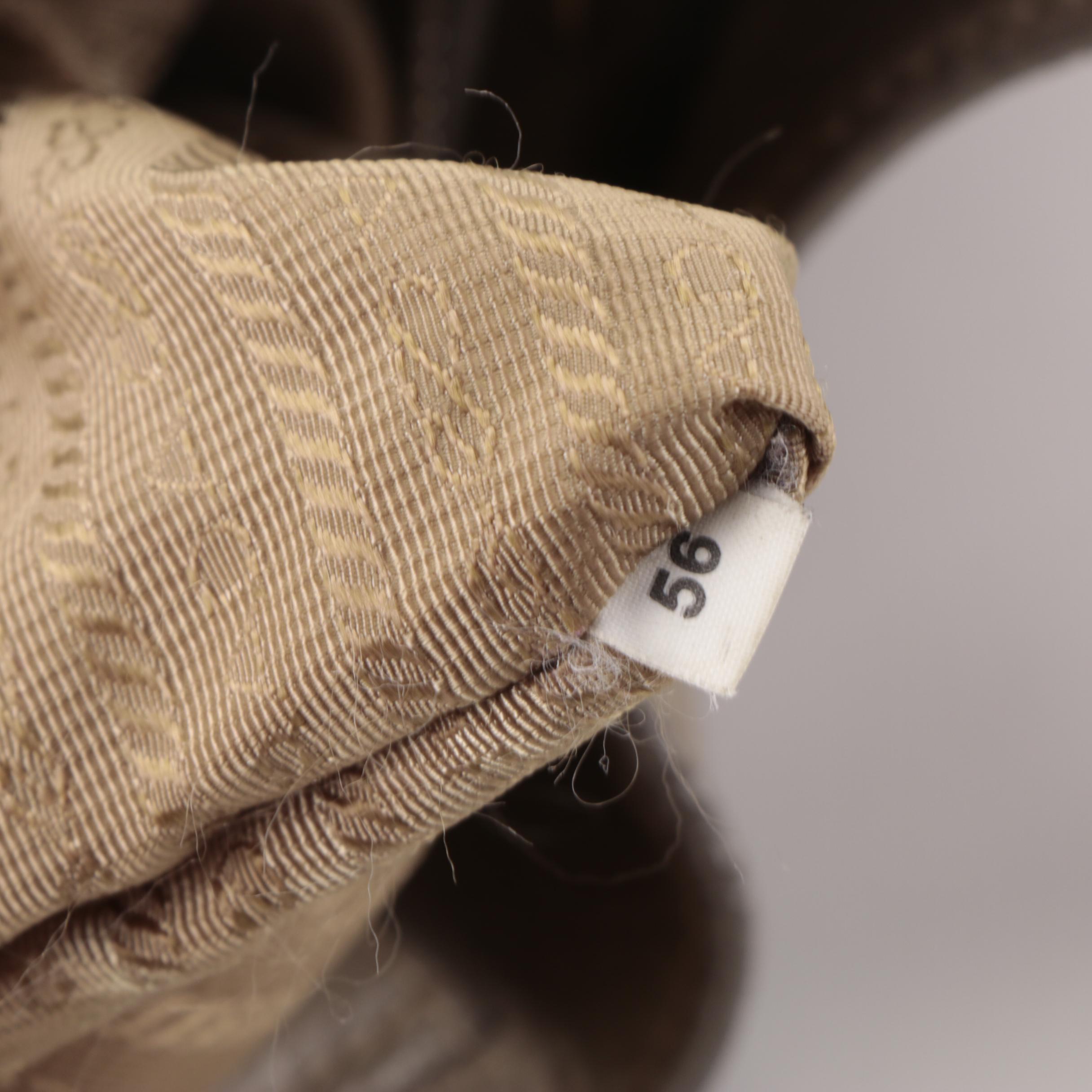 Prada Whipstitched Top Handle Shoulder Bag in Taupe Pebbled Calfskin Leather