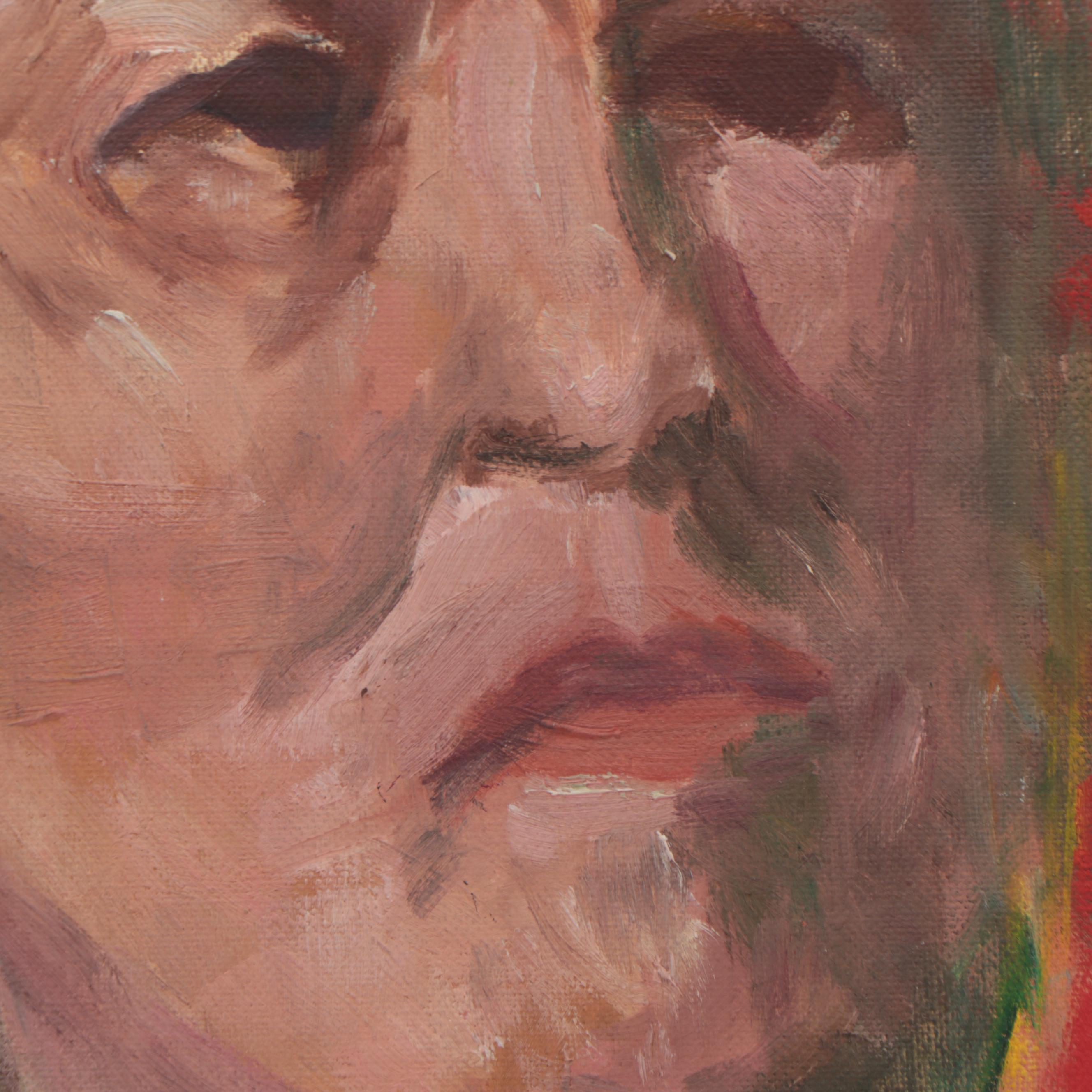 Portrait Oil Painting of a Native American Man