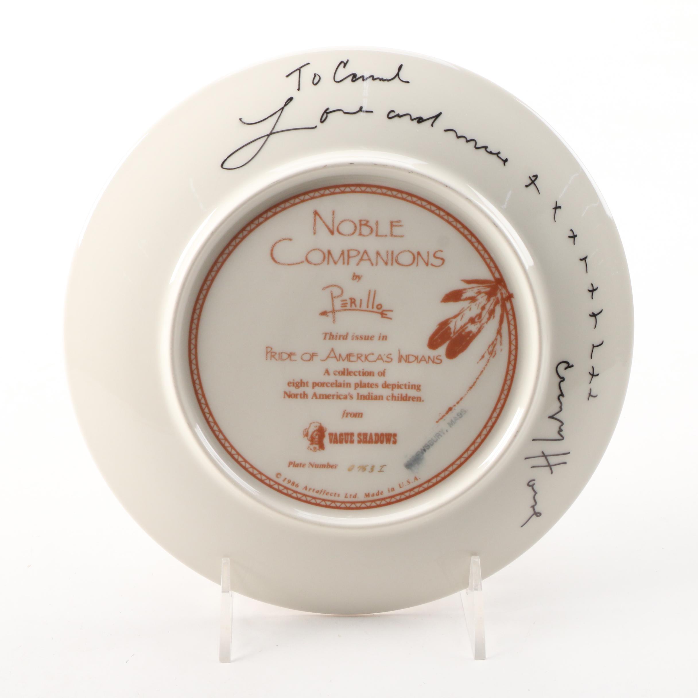 Signed Ceramic Collector Plates and Prints by Gregory Perillo, Late 20th Century