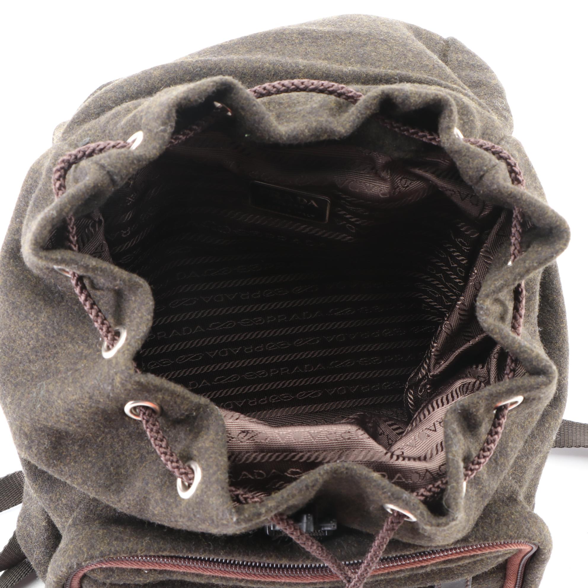 Prada Wool Backpack Purse