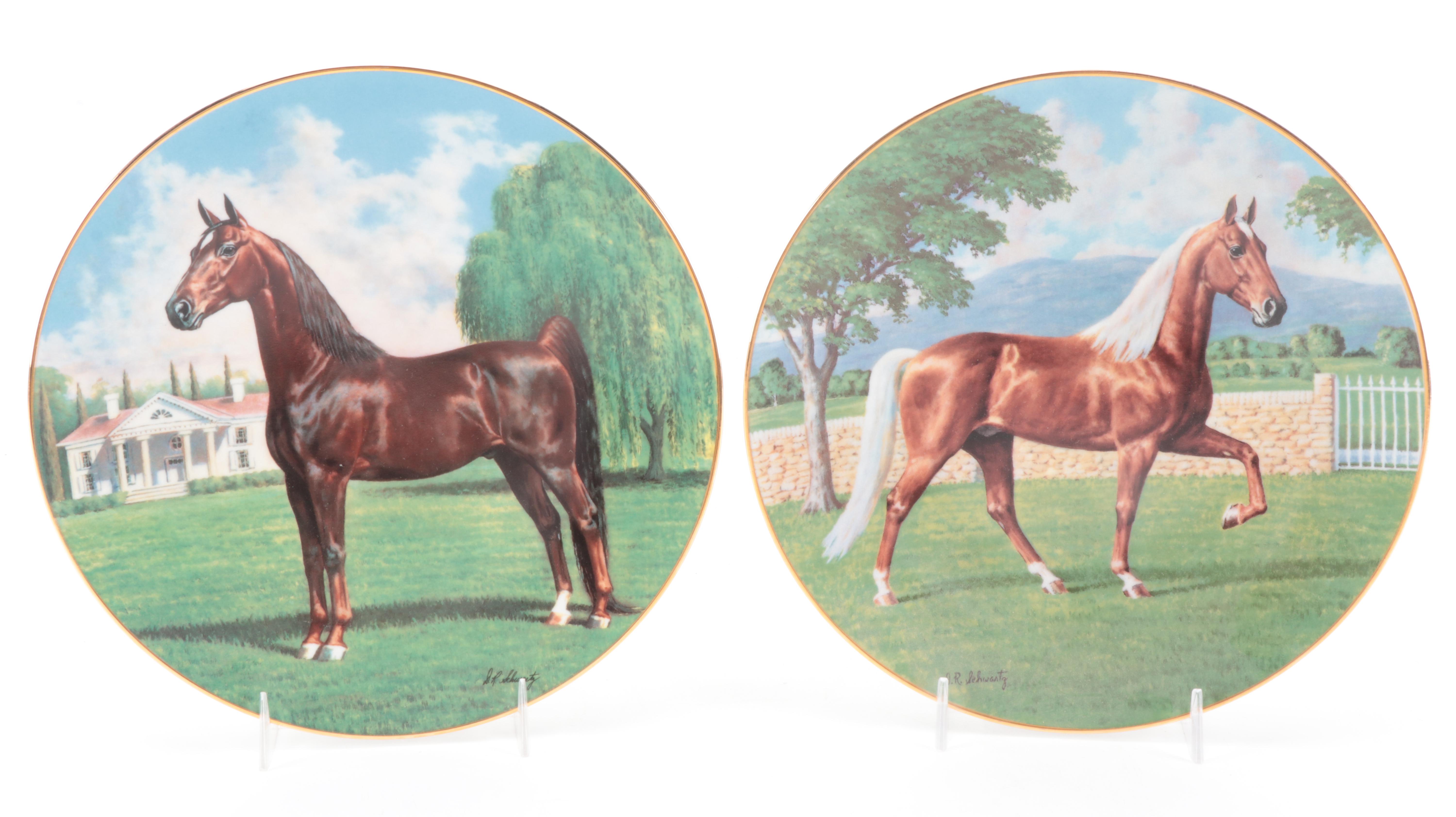 W.S. George "Purebred Horses of America" Series Collector's Plate Set, 1989–1990