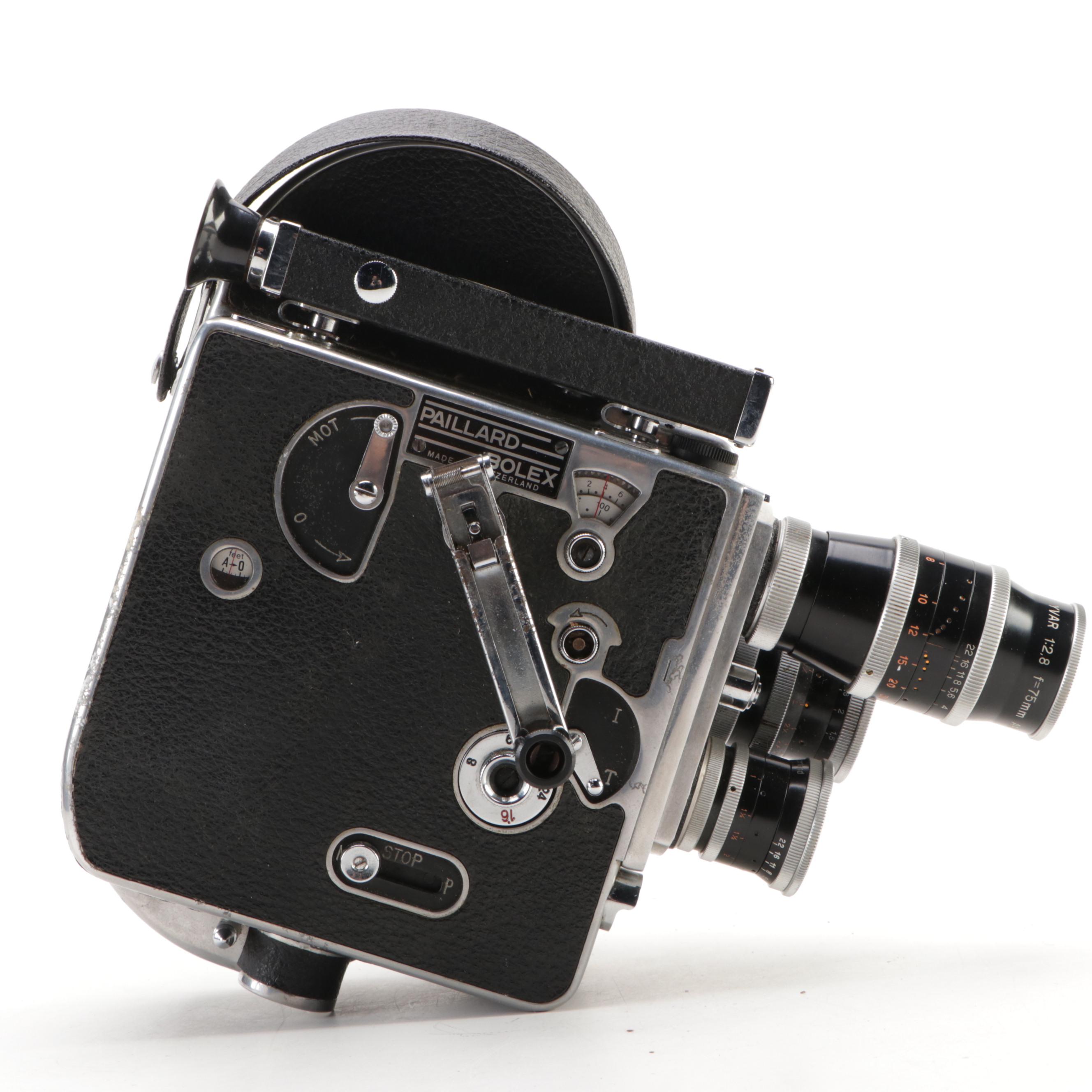 Paillard Bolex 16mm Movie Camera with Accessories, Mid-20th Century