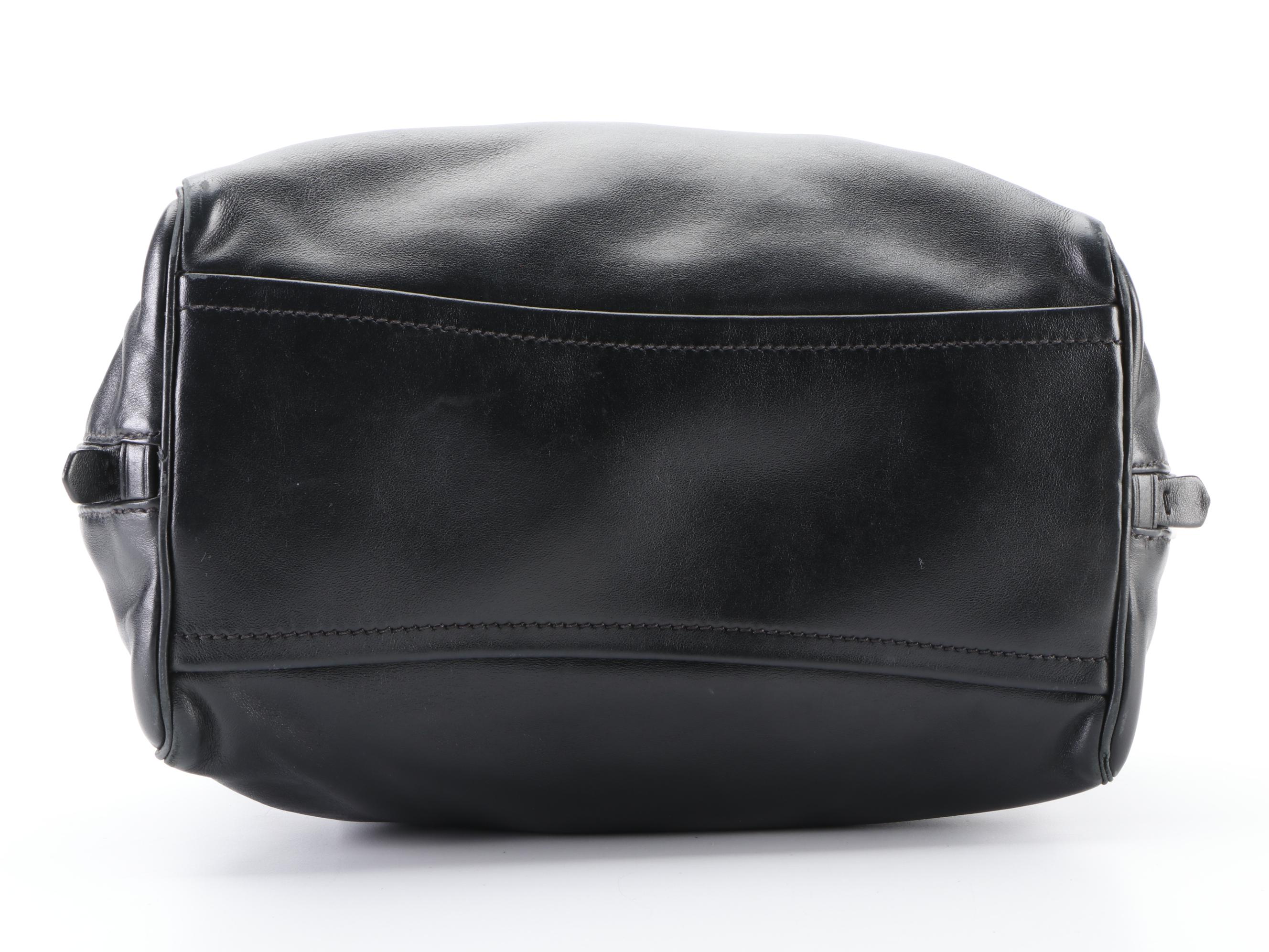 Prada Black and Pink Soft Calf Leather 1BB011 Small Inside Handbag