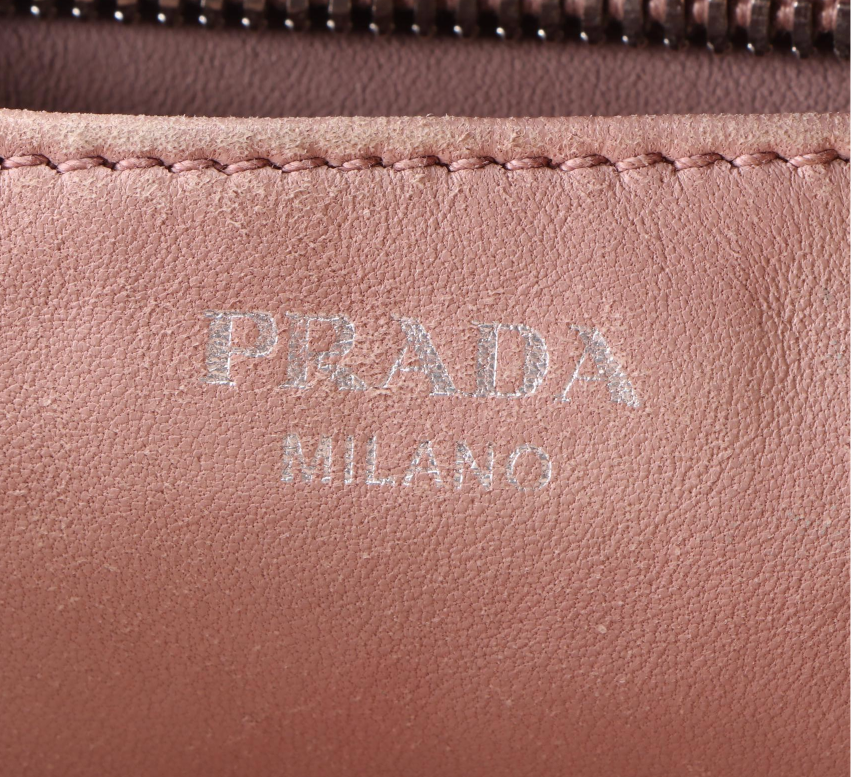 Prada Black and Pink Soft Calf Leather 1BB011 Small Inside Handbag