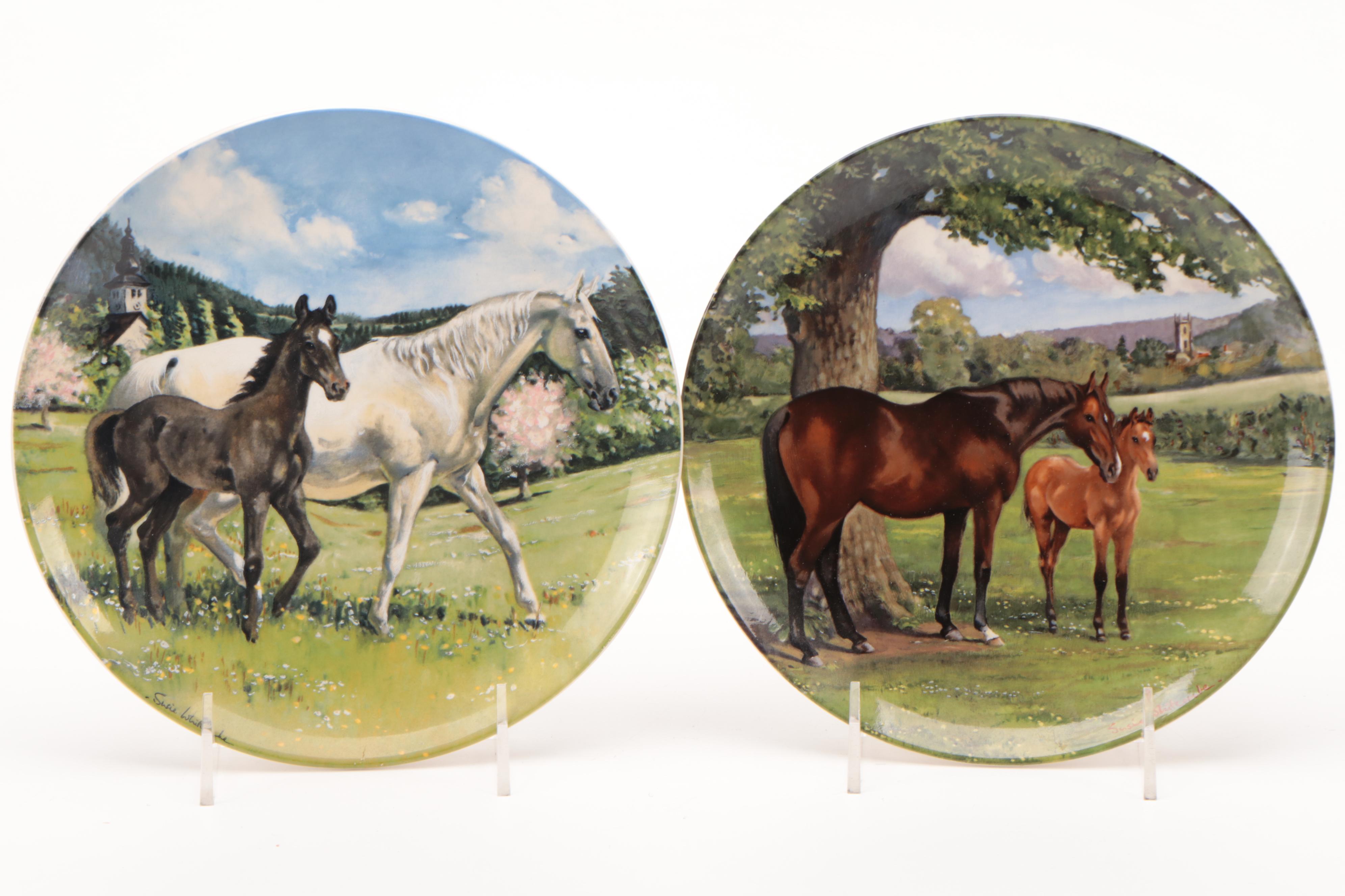 Spode "The Noble Horse" Series with Other Horse Motif Collector Plates