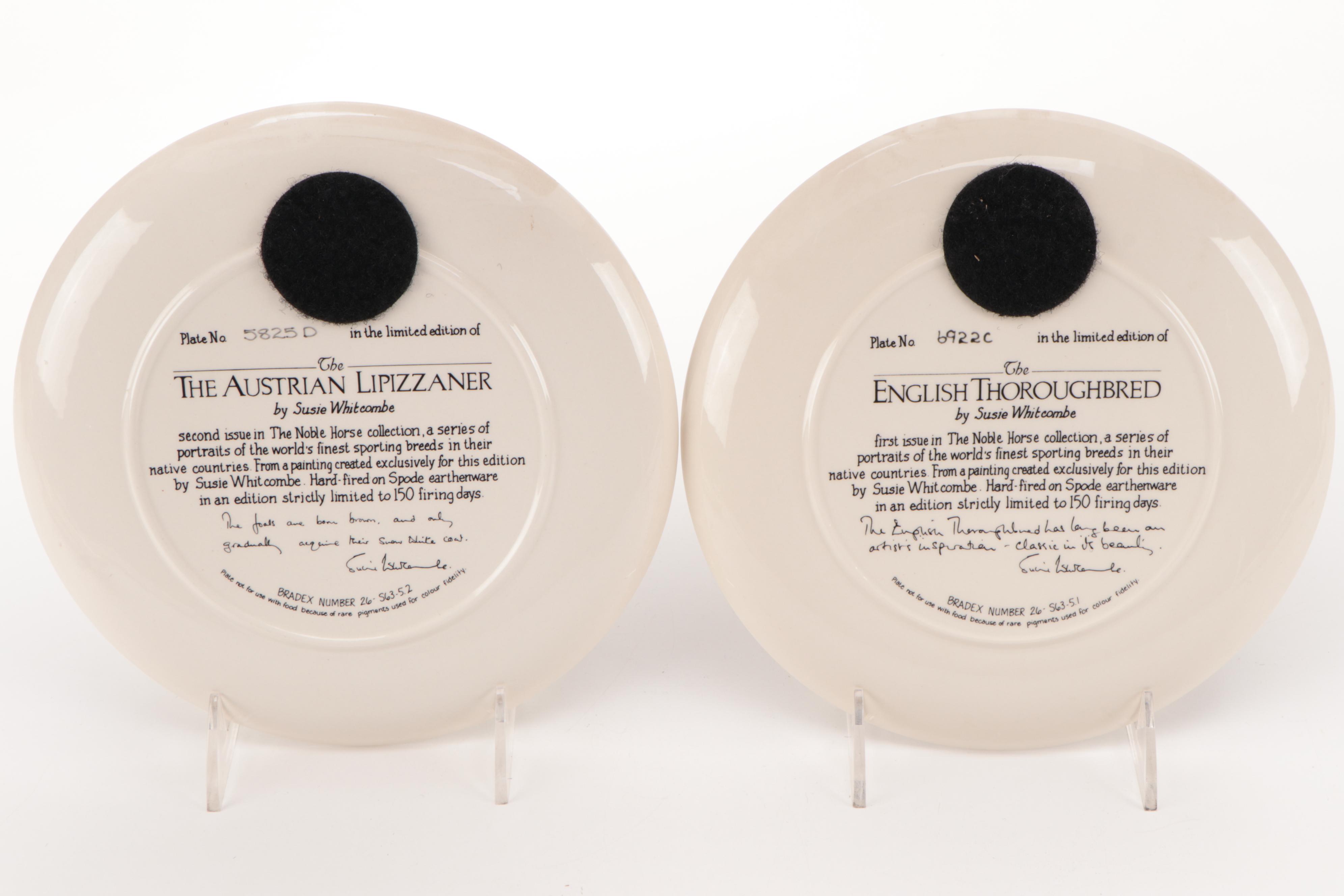 Spode "The Noble Horse" Series with Other Horse Motif Collector Plates