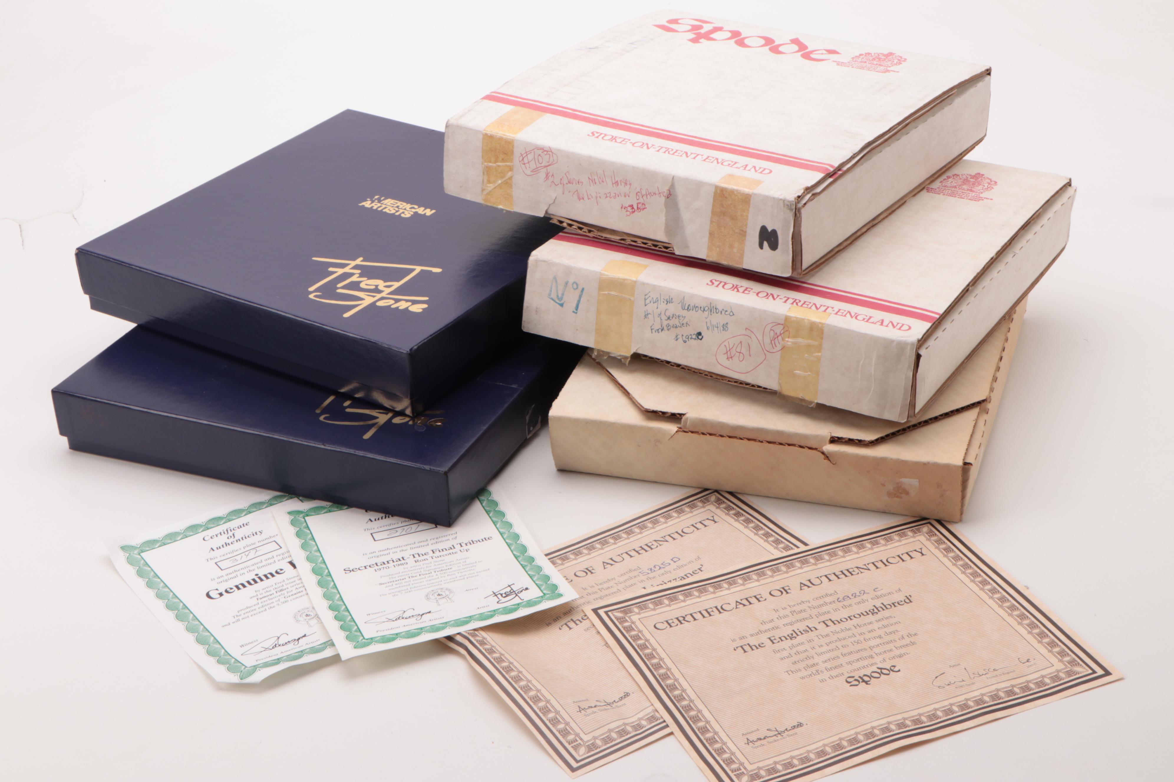 Spode "The Noble Horse" Series with Other Horse Motif Collector Plates