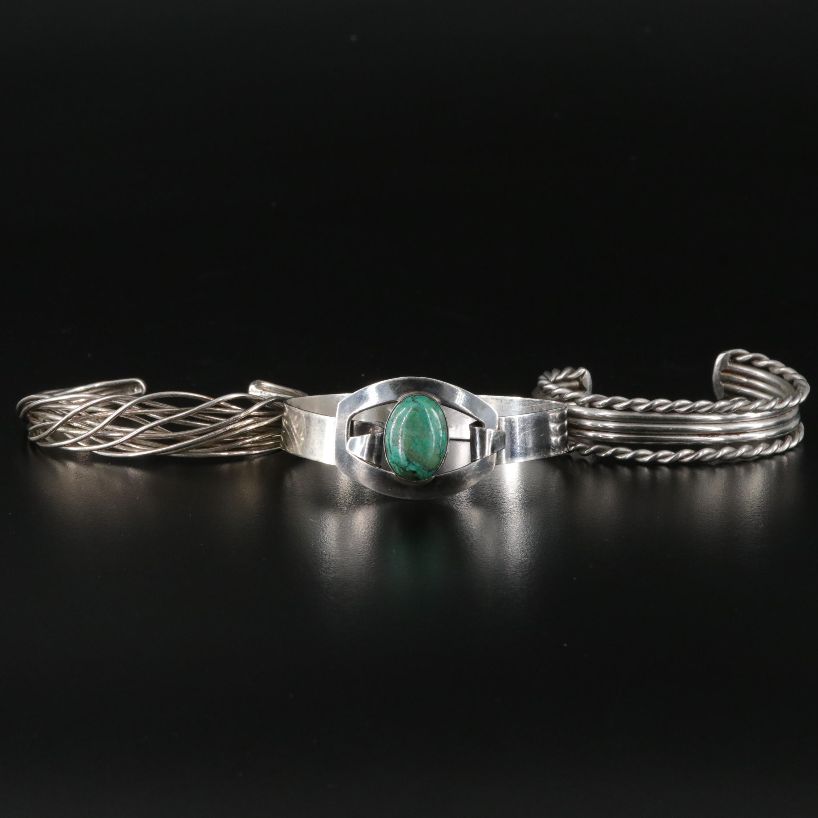 Israel Bracelet and Cuffs Featuring Eilat Stone